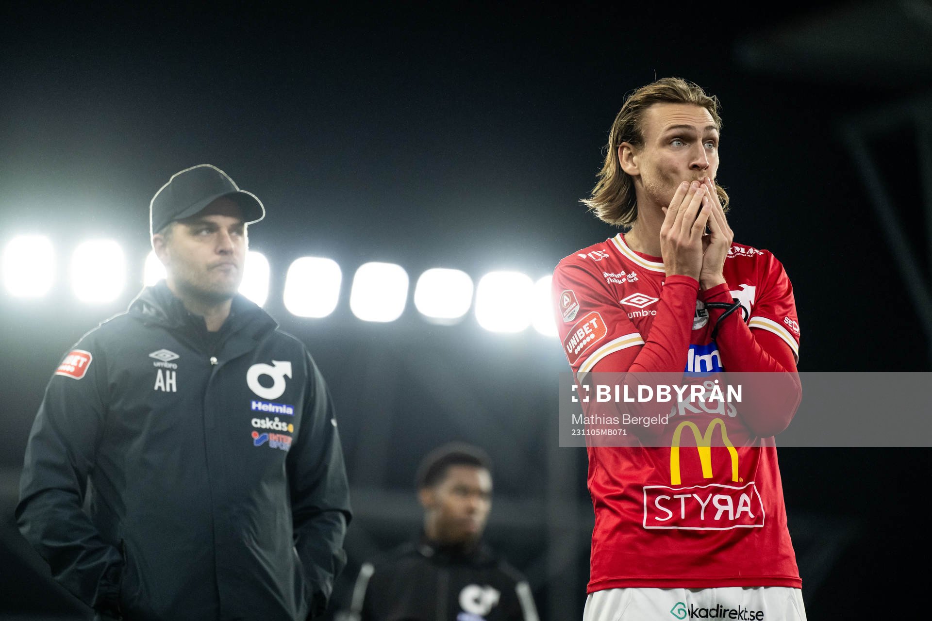 Degerfors tränare Andreas Holmberg och Gustav Granath