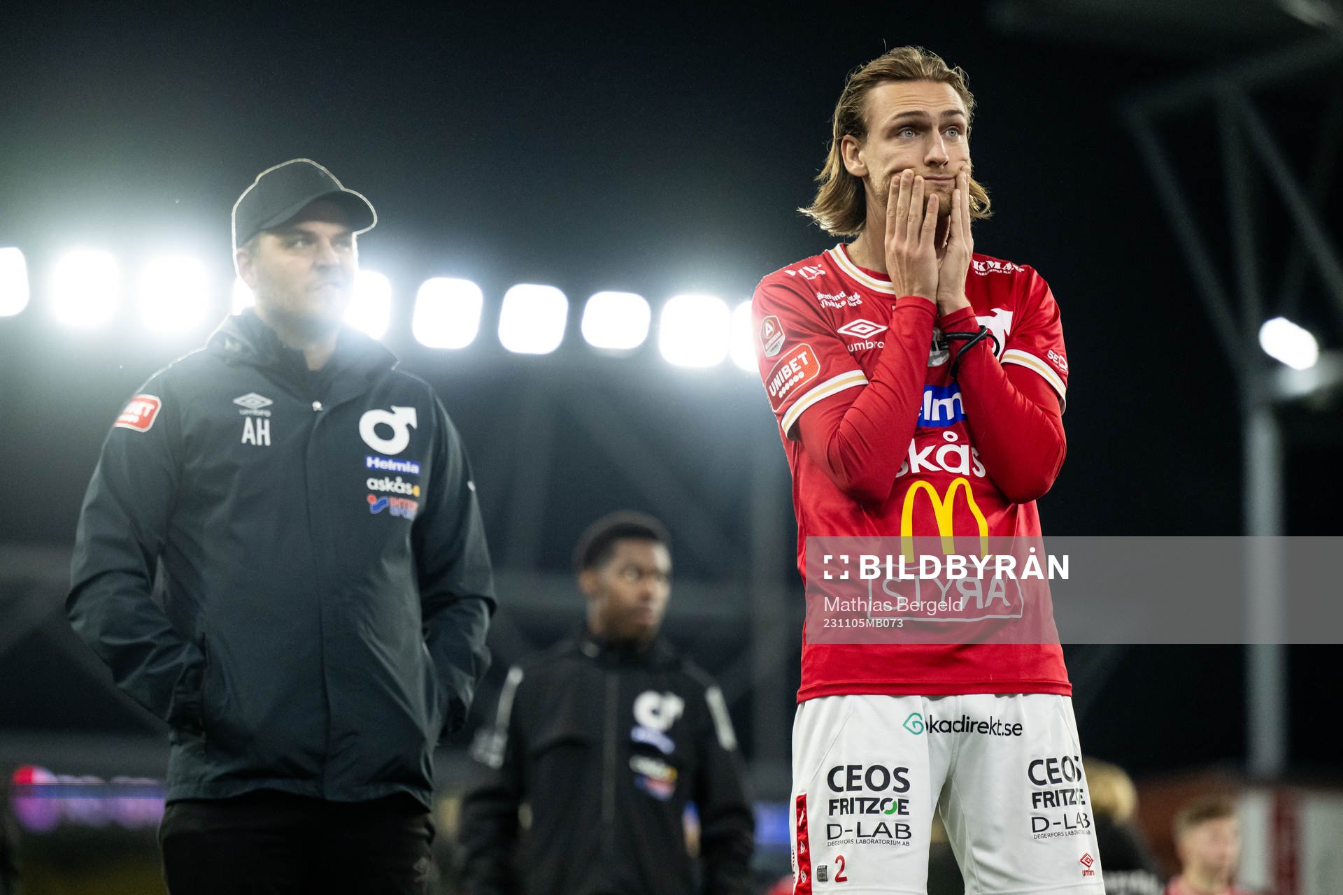 Degerfors tränare Andreas Holmberg och Gustav Granath