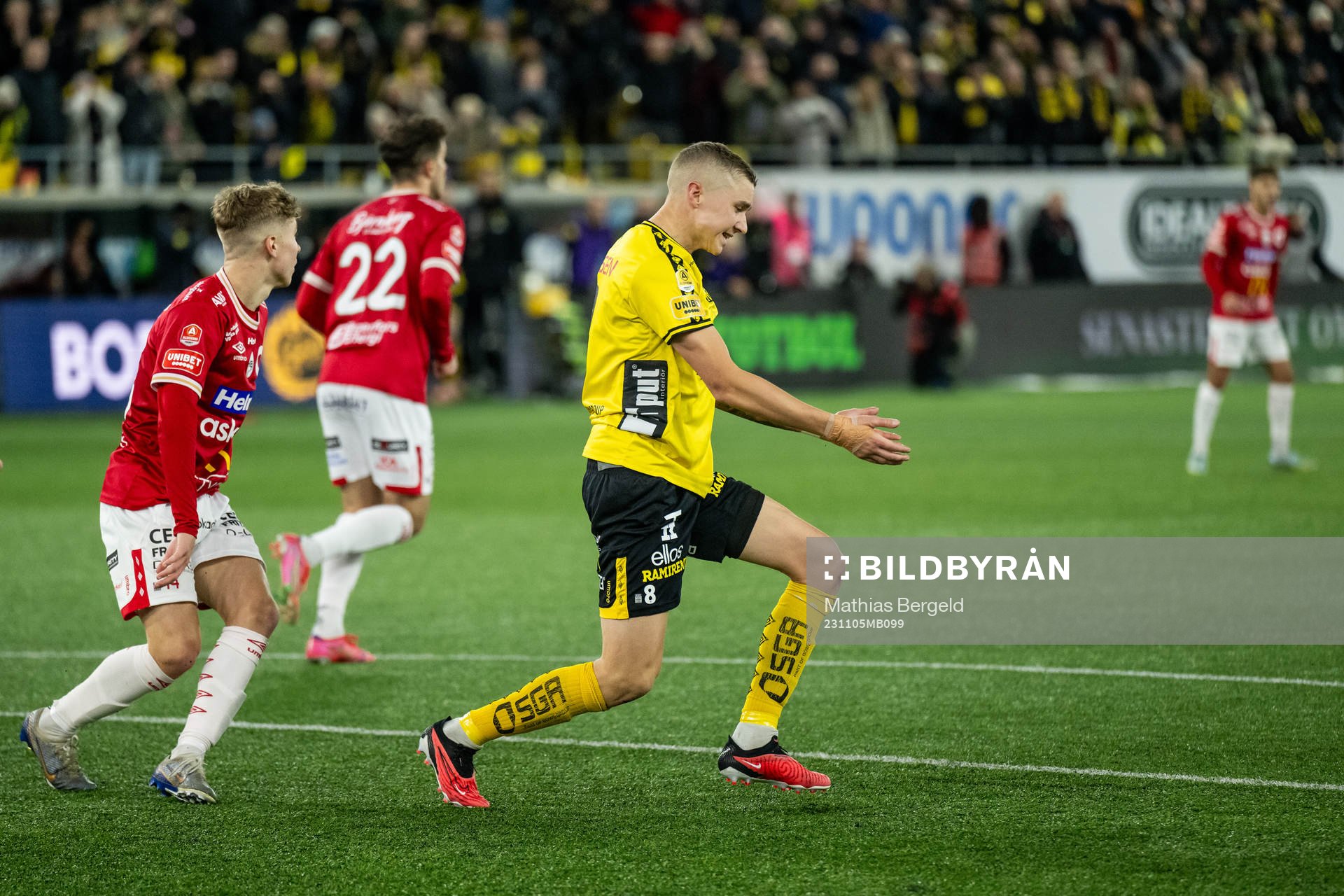 Elfsborgs Sebastian Holmen reagerar