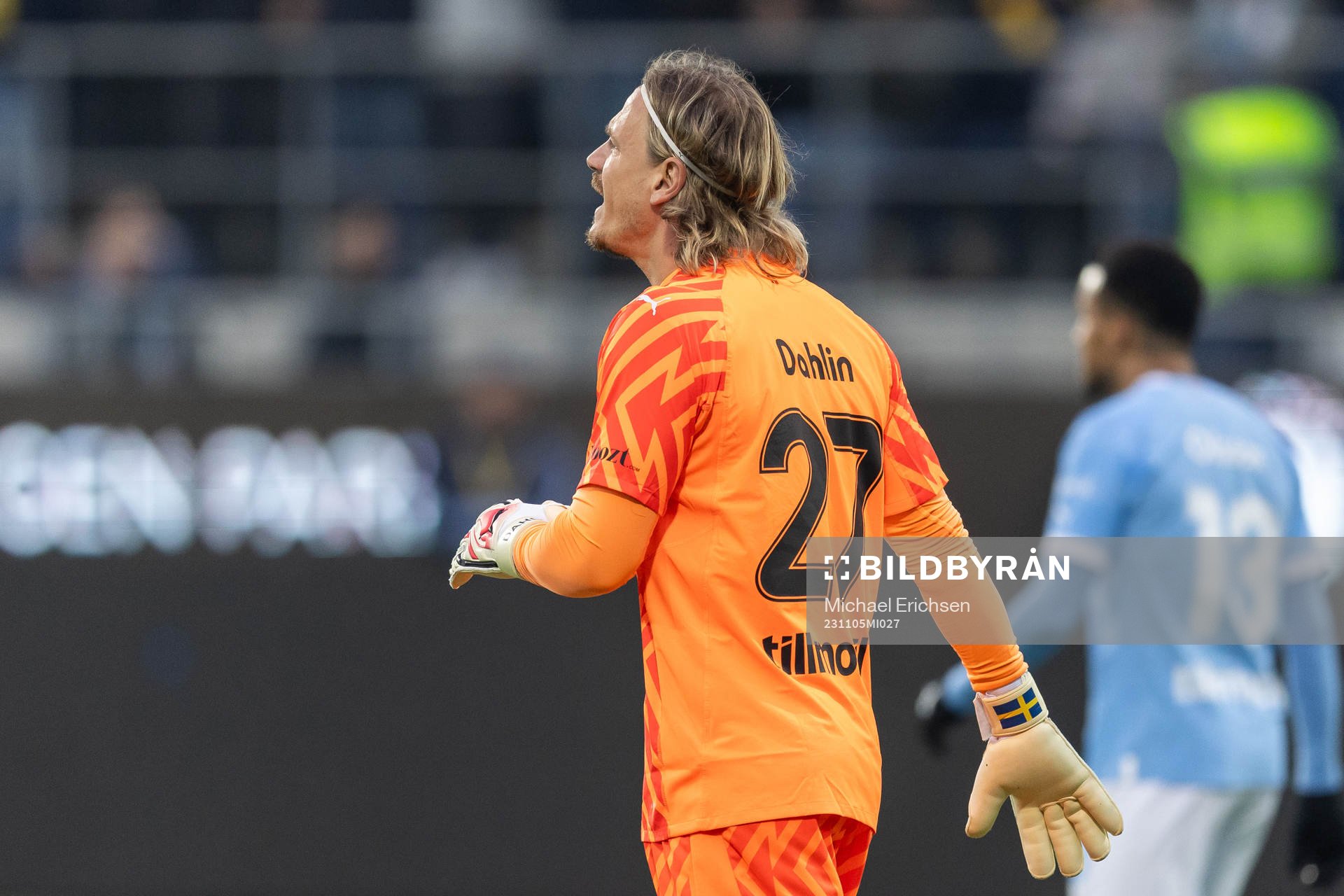 Malmö FFs målvakt Johan Dahlin deppar