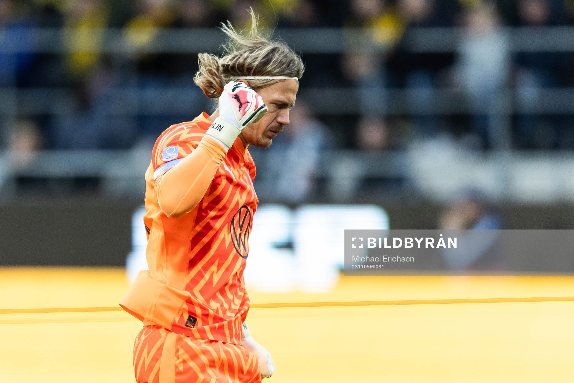 Malmö FFs målvakt Johan Dahlin jublar