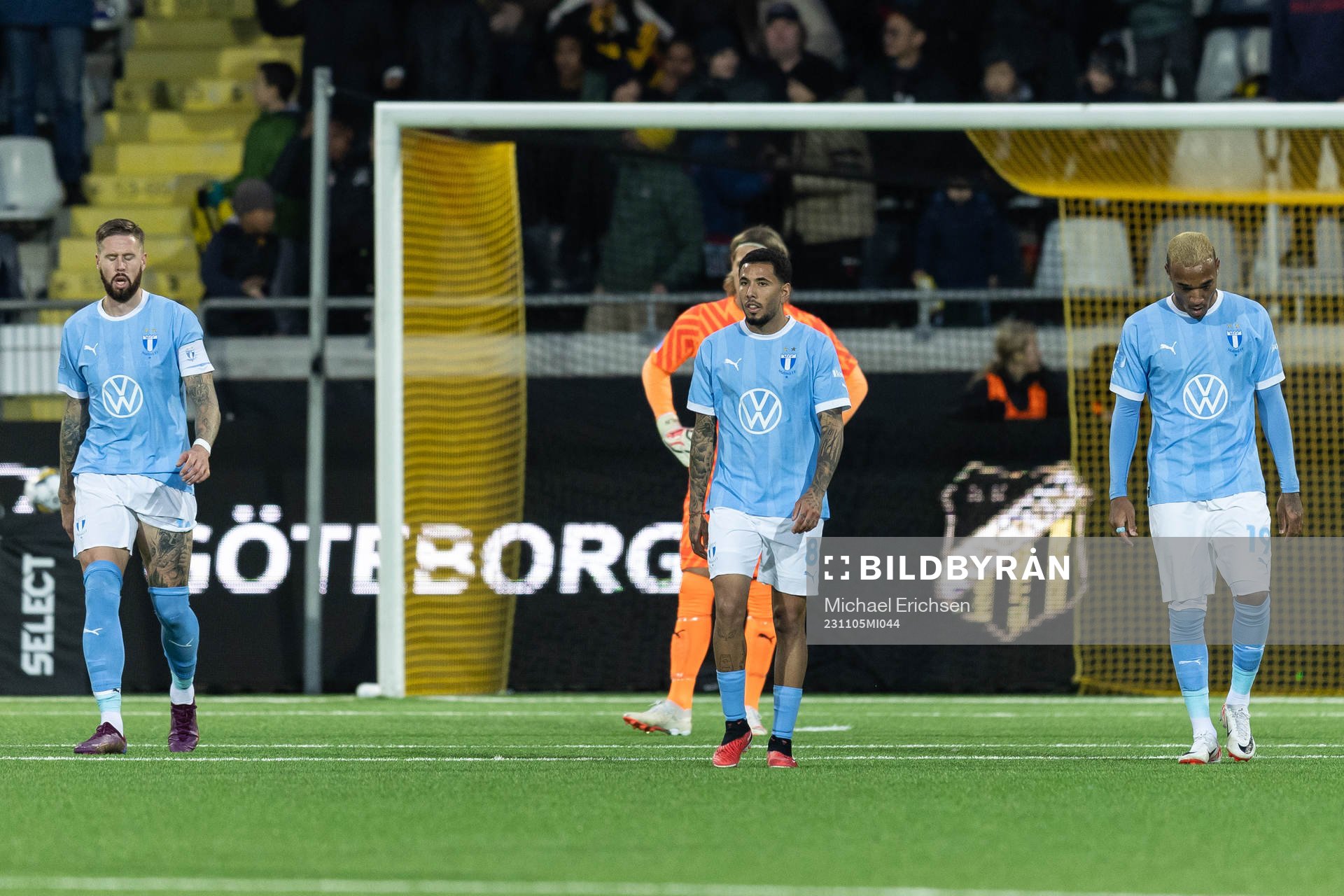 Malmö FFs Pontus Jansson, Sergio Pena och Derek Cornelius