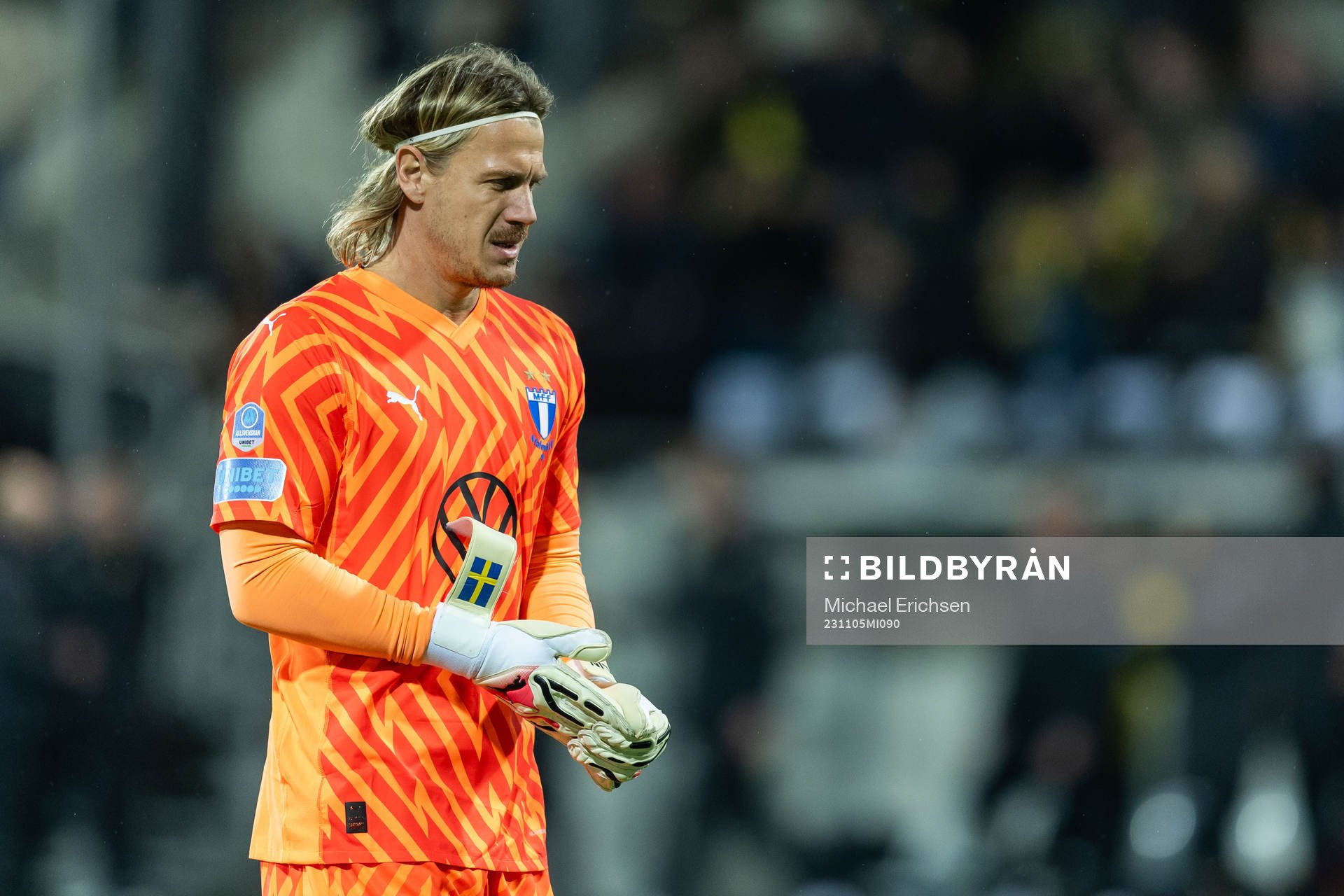Malmö FFs målvakt Johan Dahlin deppar