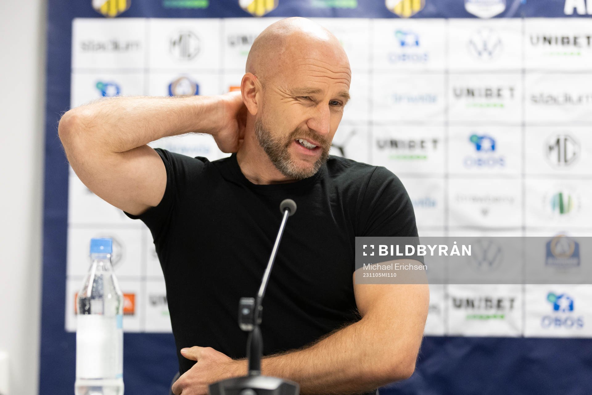 Malmö FFs tränare Henrik Rydström på presskonferensen