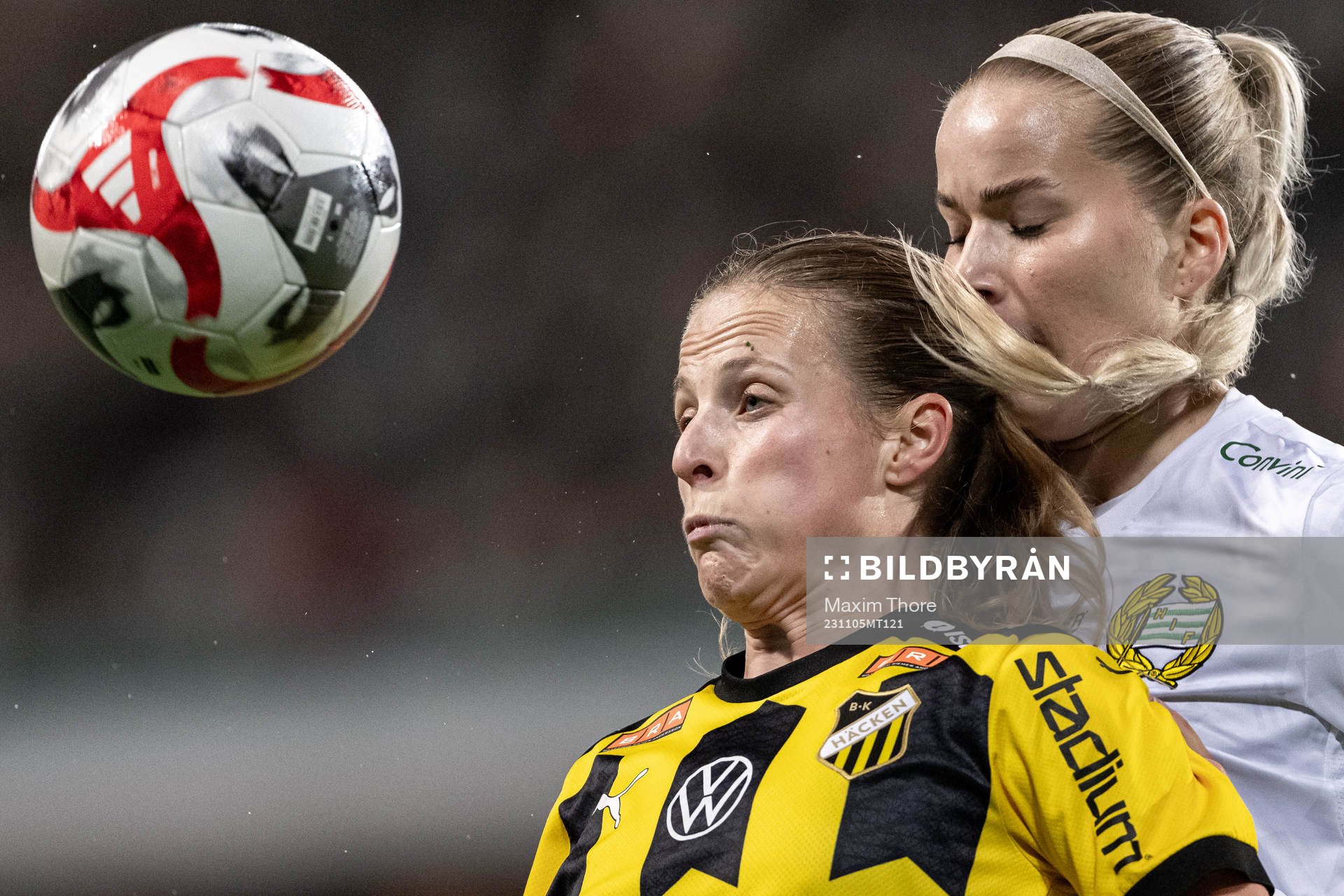 Häckens Anna Anvegård och Hammarbys Eva Nyström