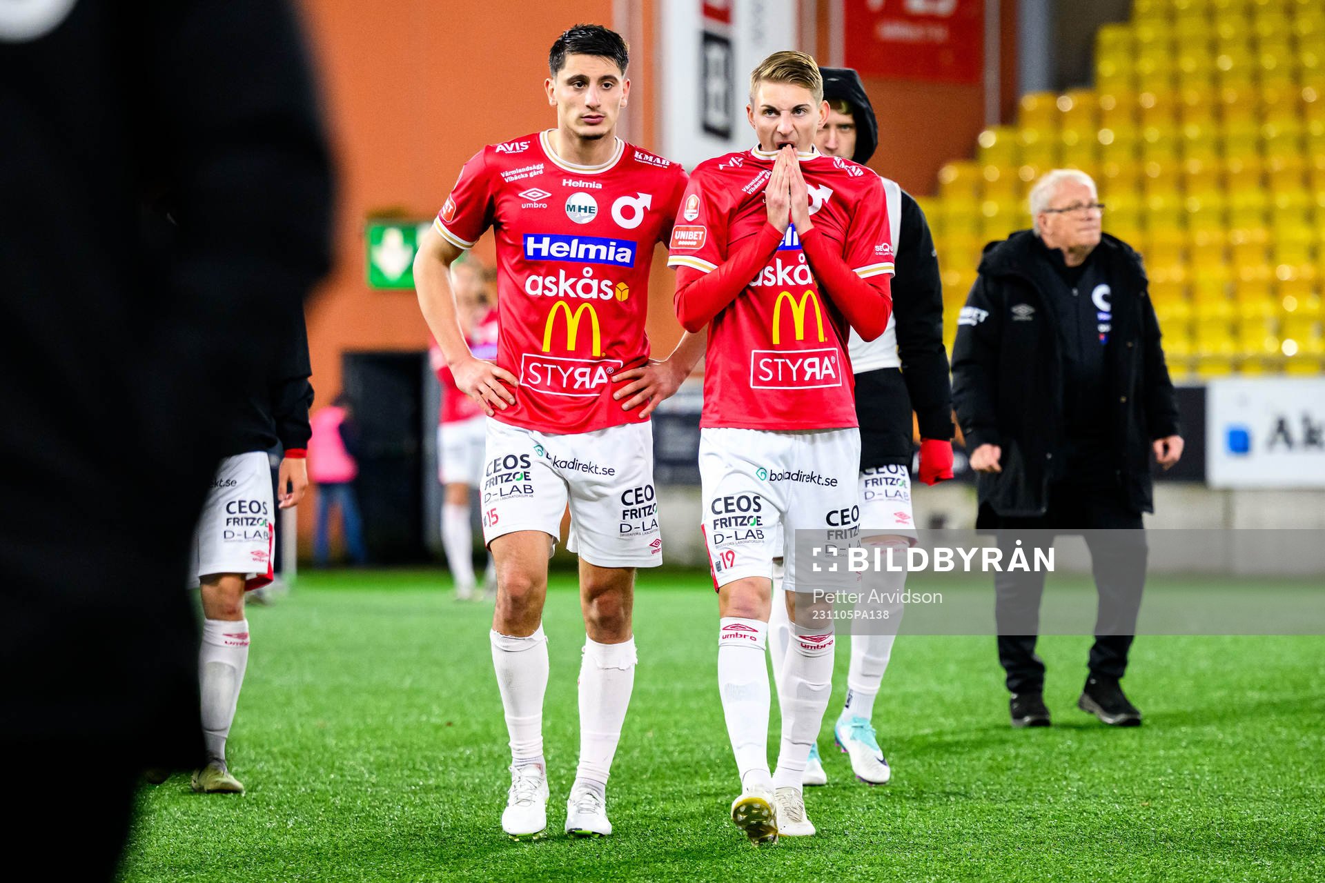 Degerfors Seid Korac och Jamie Bichis deppar