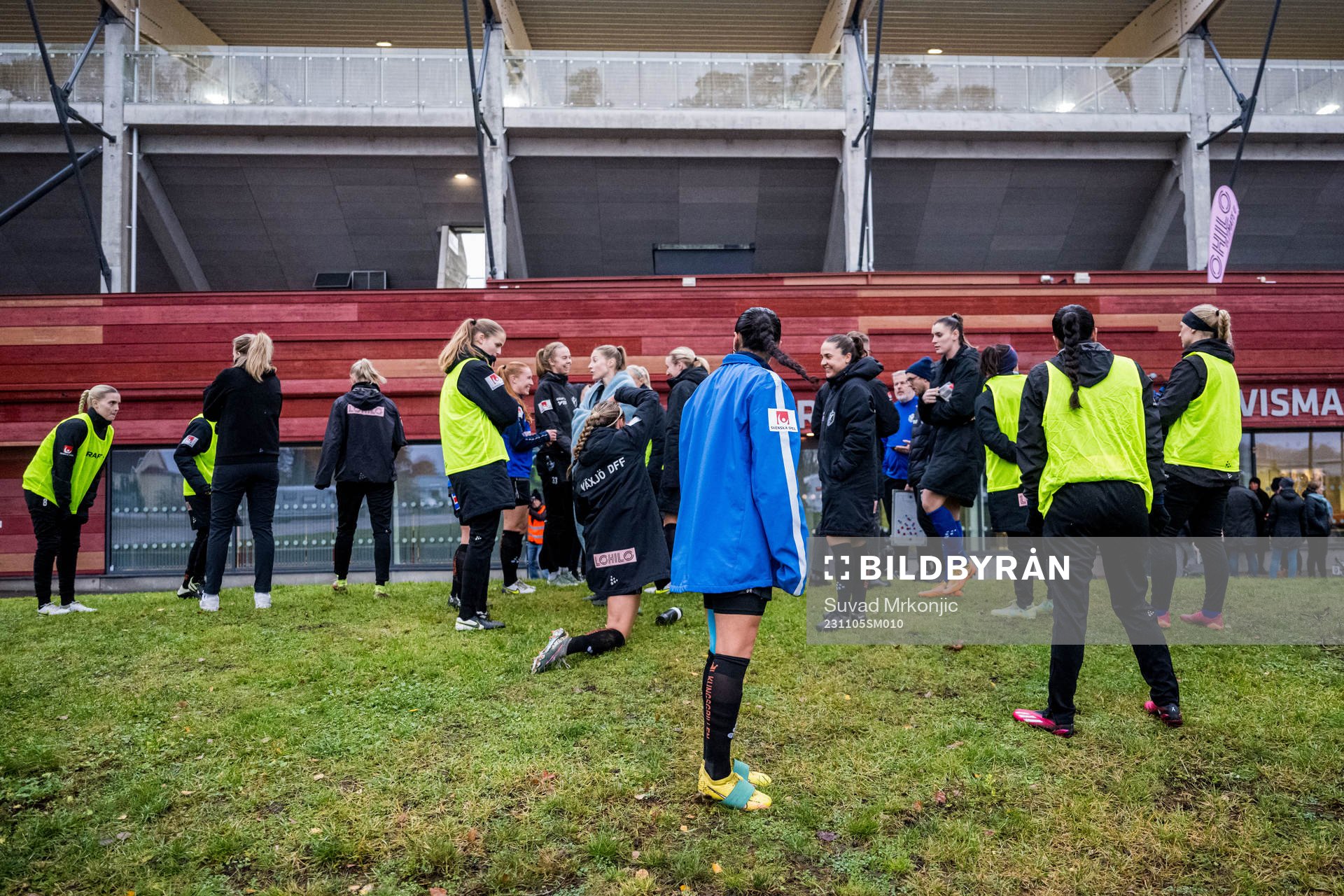 Växjös spelare får utrymma med anledning av brandlarm