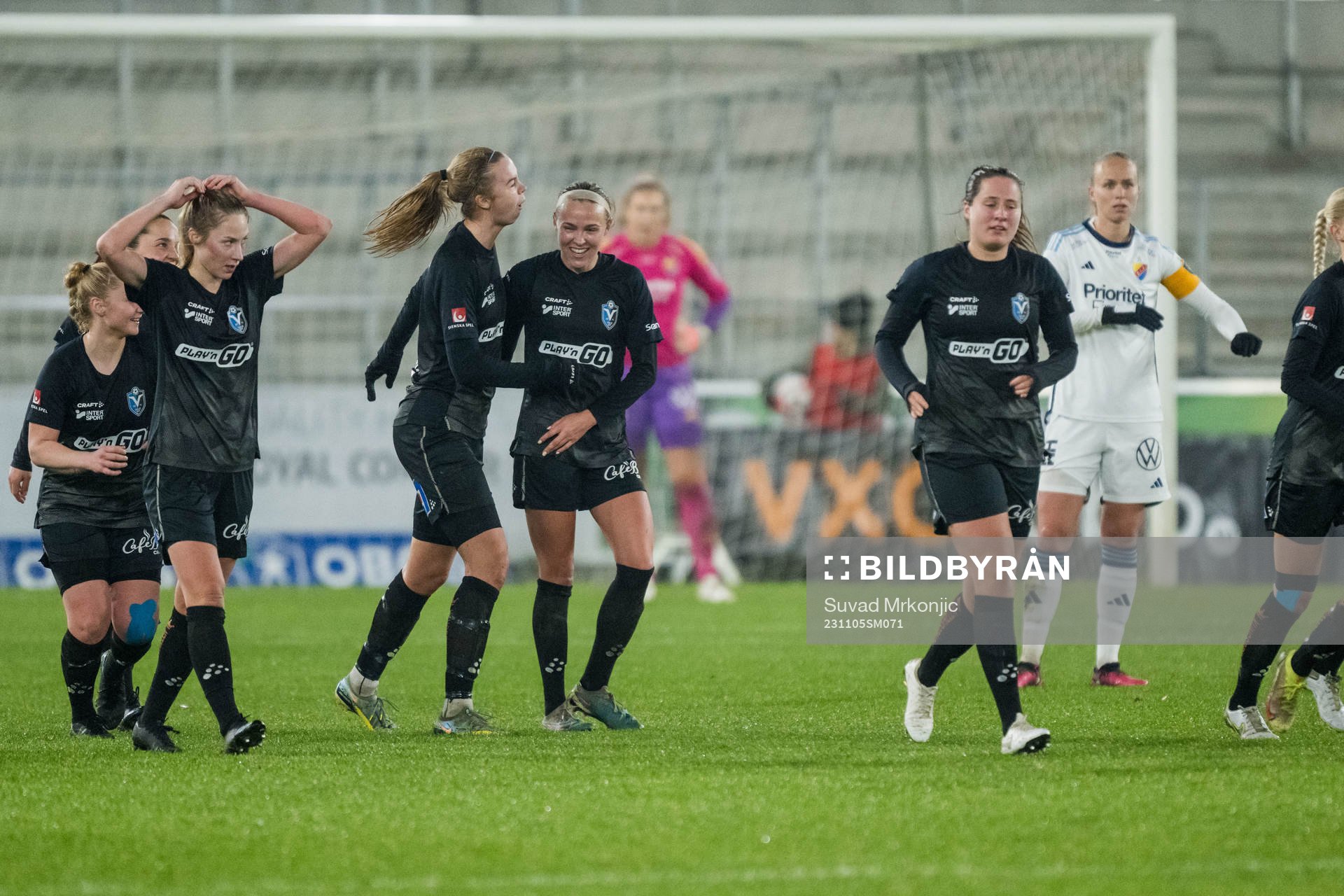 Växjö DFFs Larkin Russel jublar