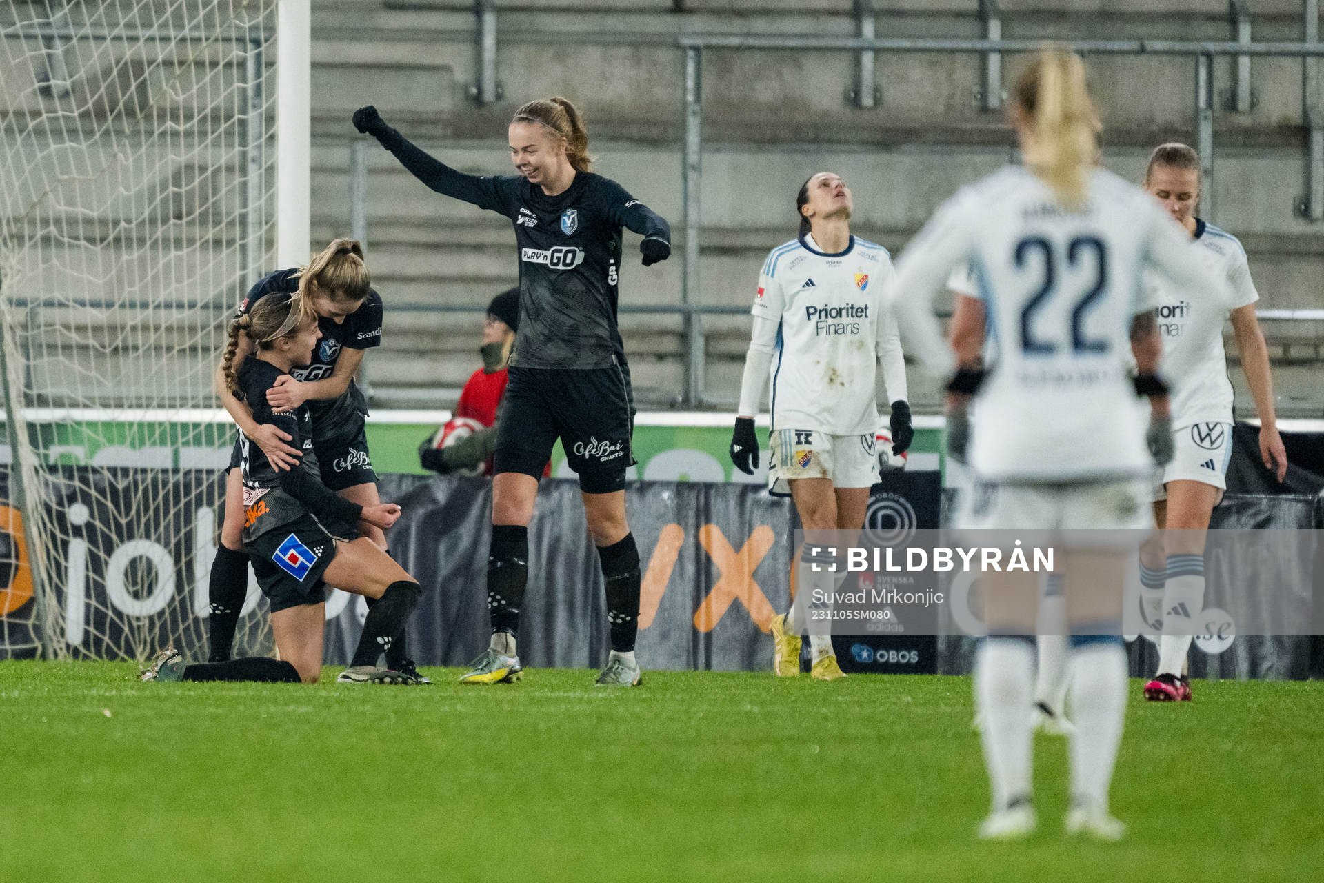 Växjö DFFs Larkin Russel jublar