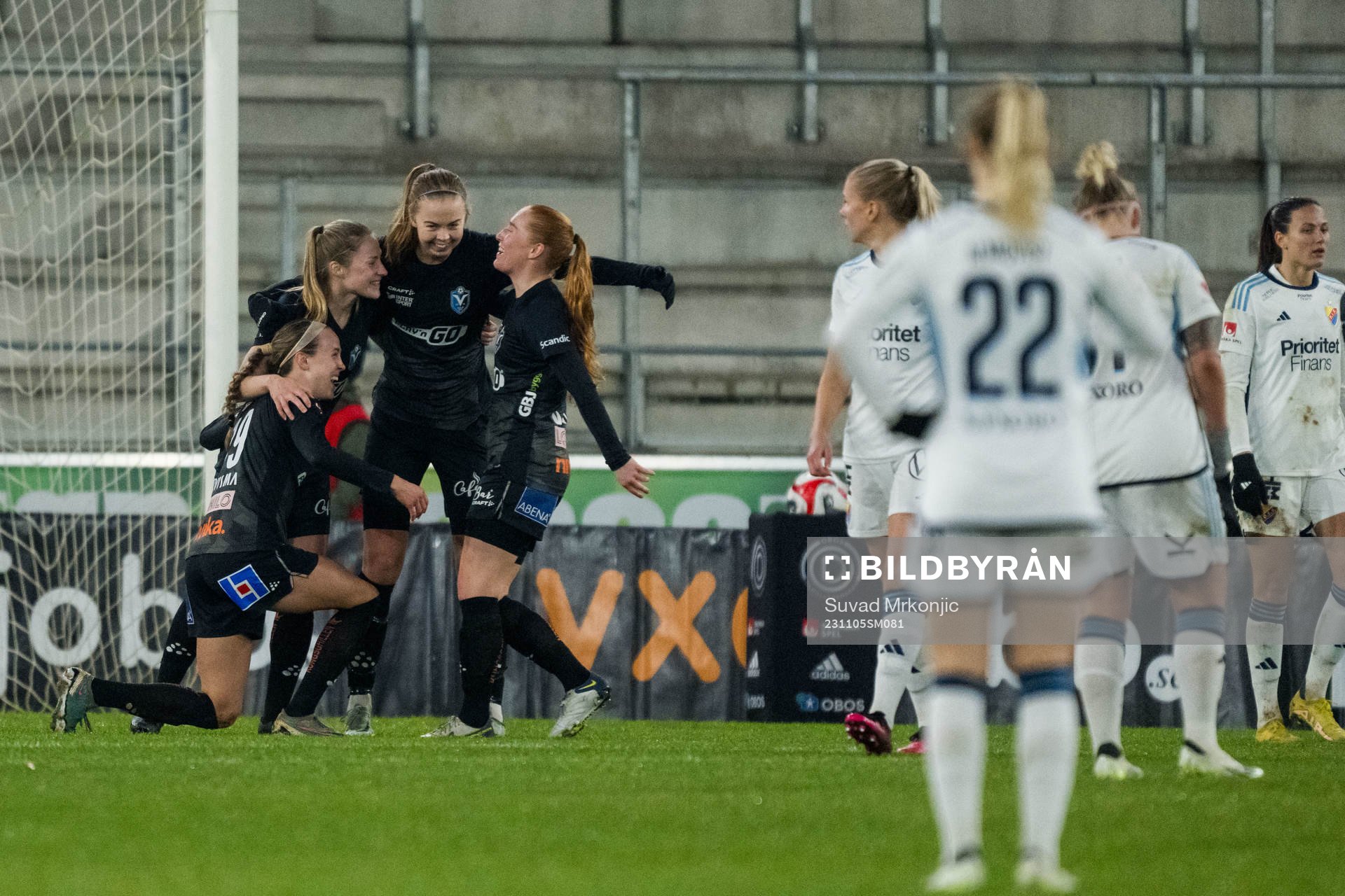 Växjö DFFs Larkin Russel jublar