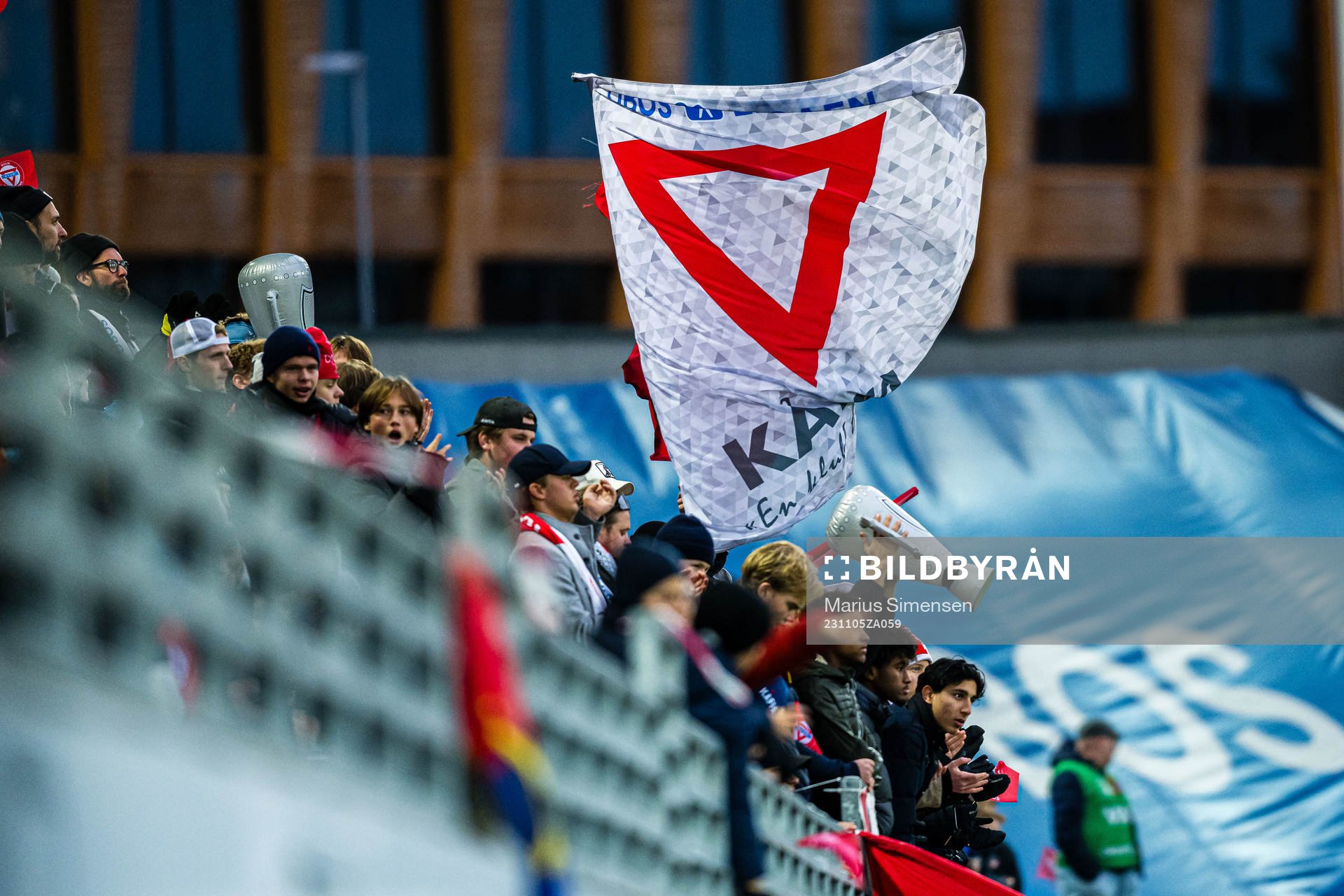 Spectators in the stands
