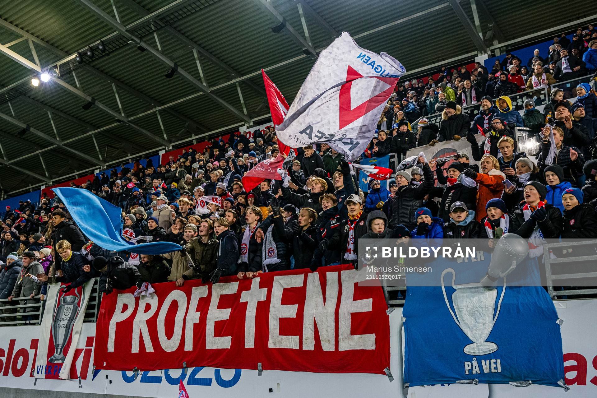 Spectators in the stands