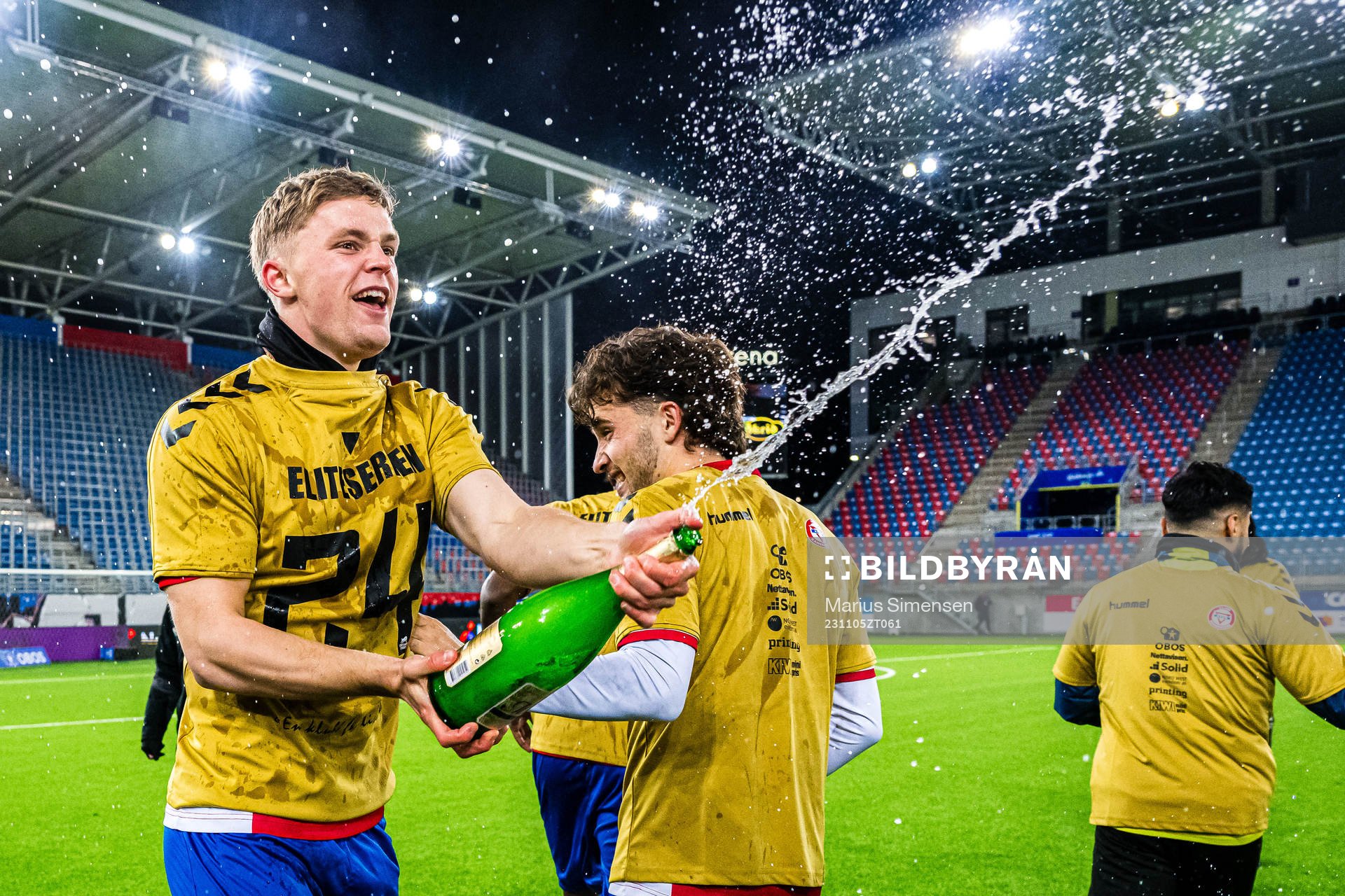 Players of KFUM celebrates after the OBOS-ligaen match between KFUM and Skeid on November 5, 2023 in Oslo.