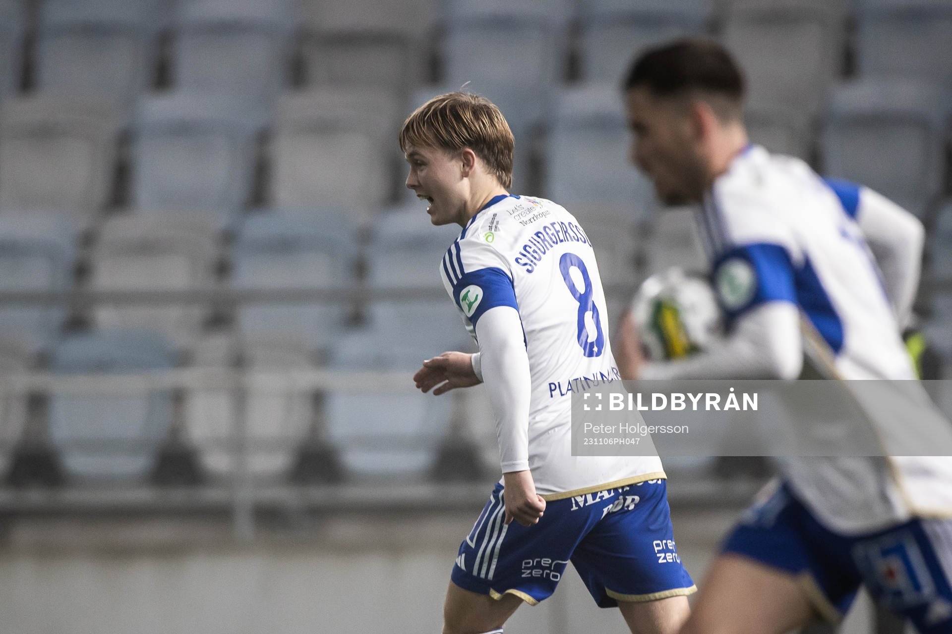 IFK Norrköpings Isak Andri Sigurgeirsson jublar