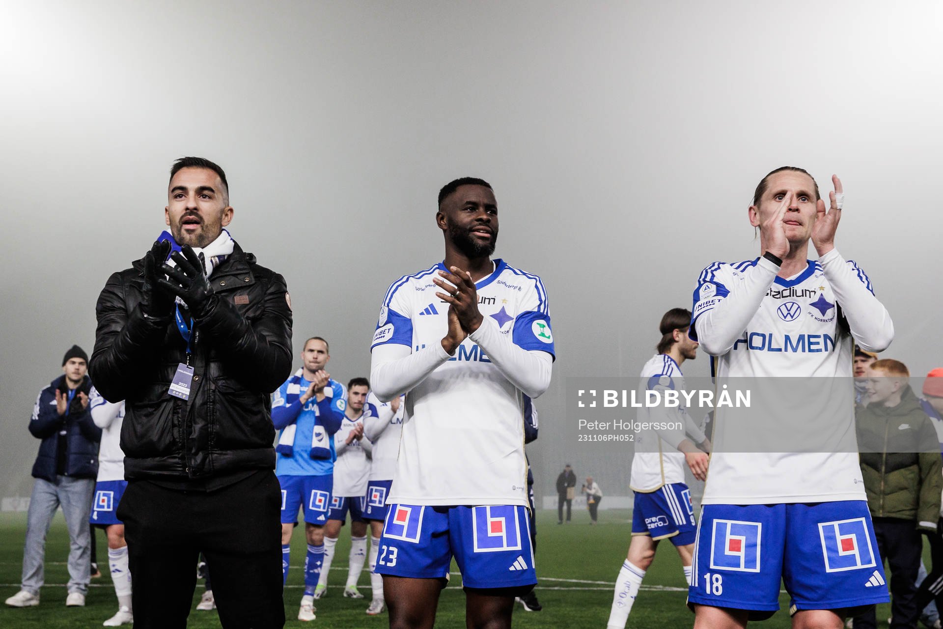 IFK Norrköpings Christopher Telo, Maic Sema och Ari Freyr