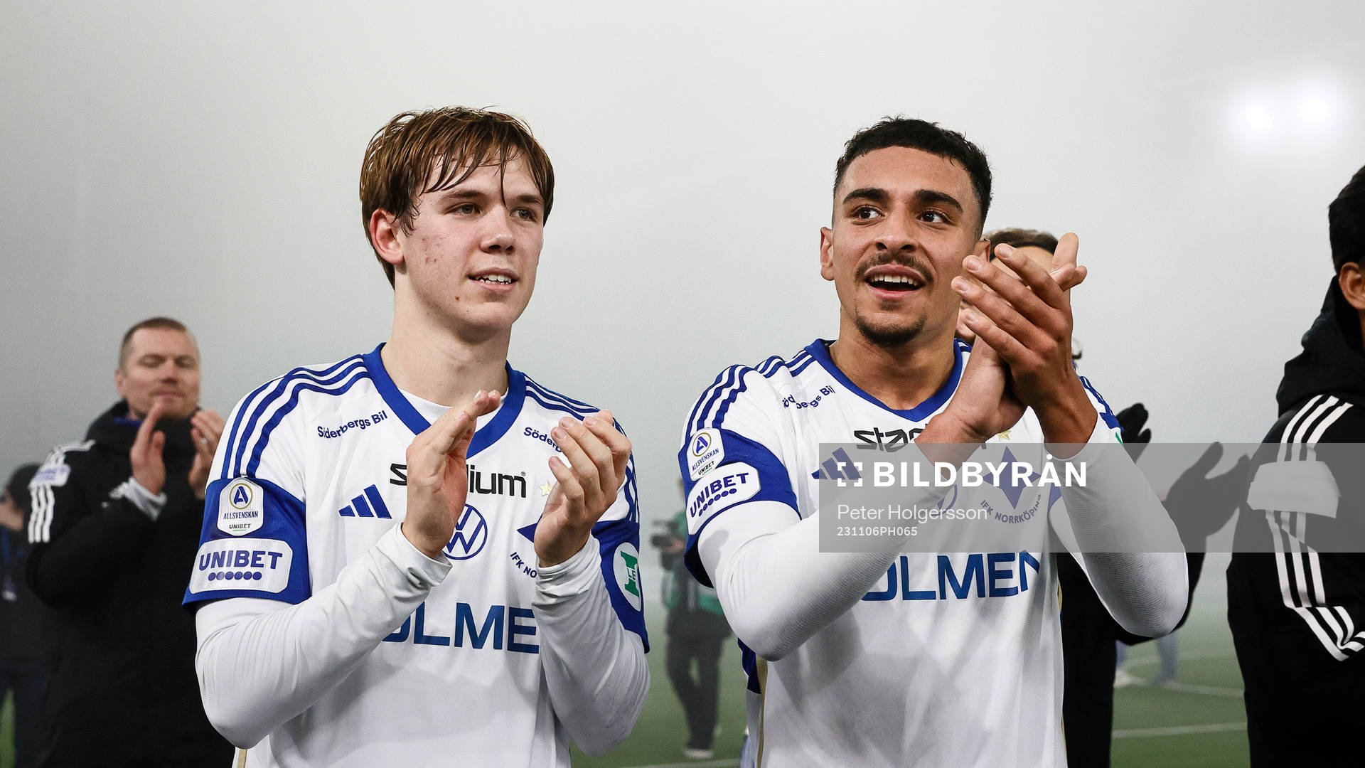 IFK Norrköpings Ture Sandberg och Moutaz Neffati jublar