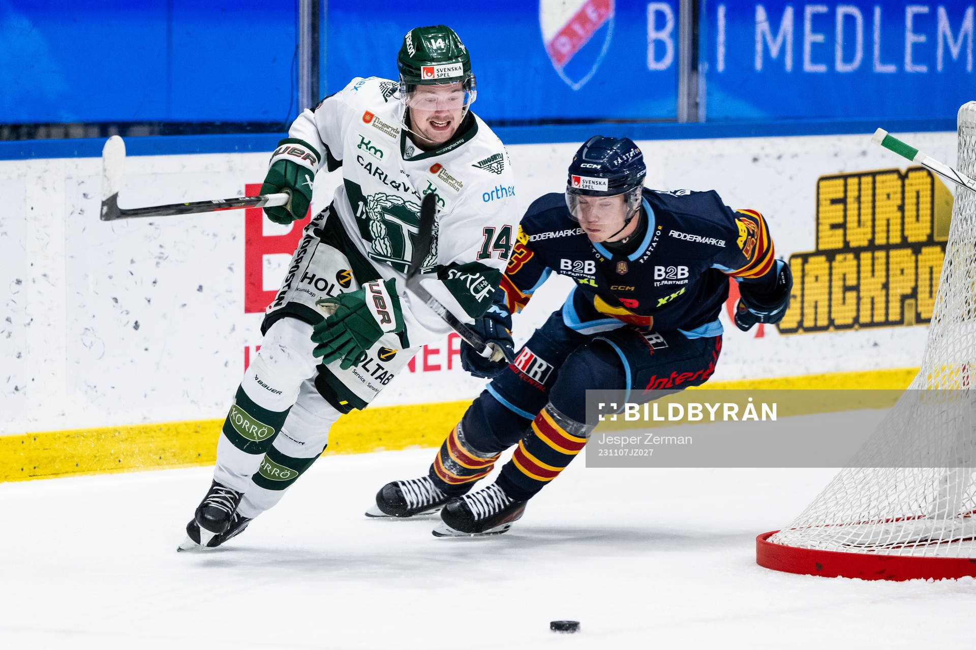 Tingsryds Elias Gunnarsson och Djurgårdens David Blomgren