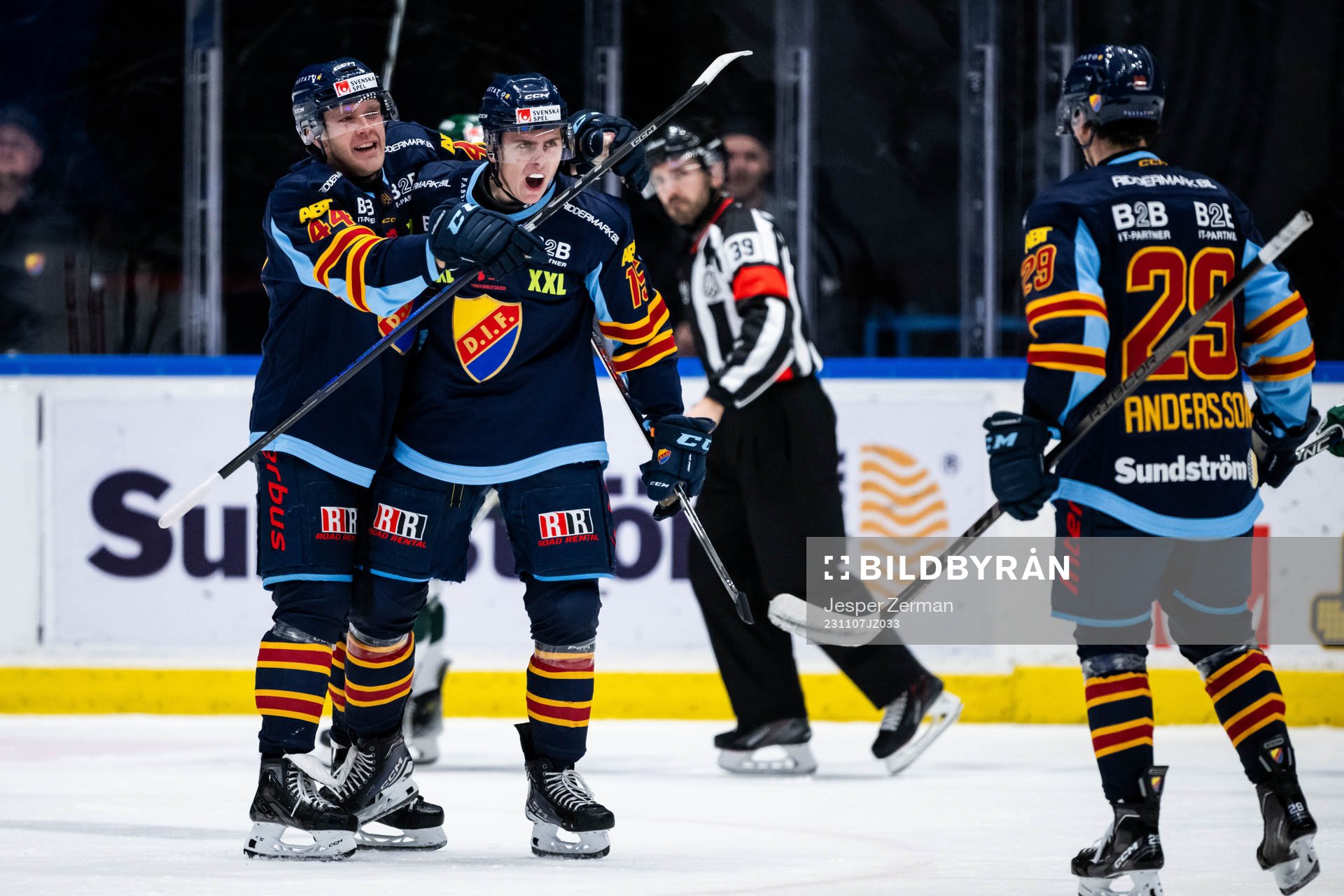 Djurgårdens Frederik Schlyter jublar