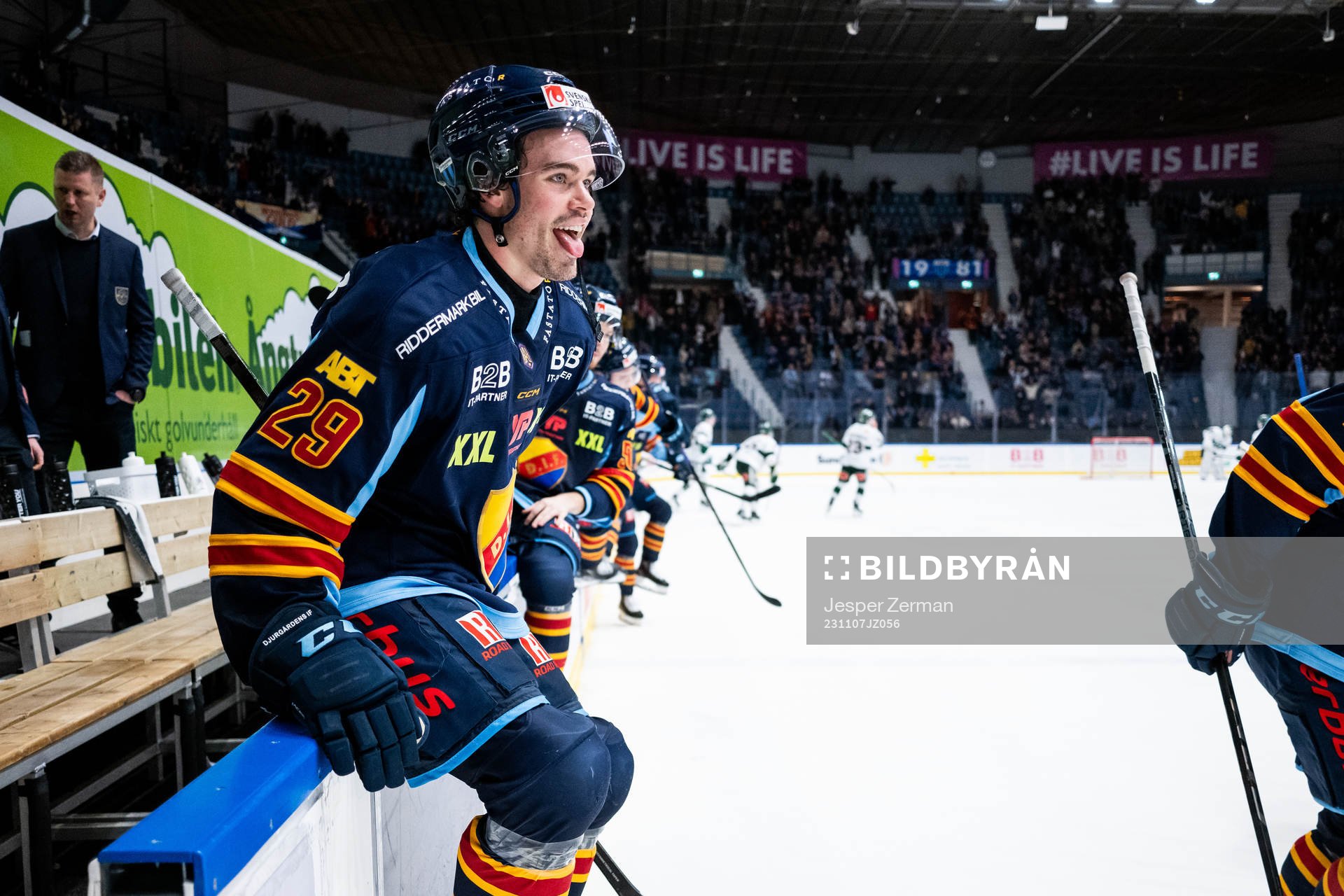 Djurgårdens Axel Andersson jublar