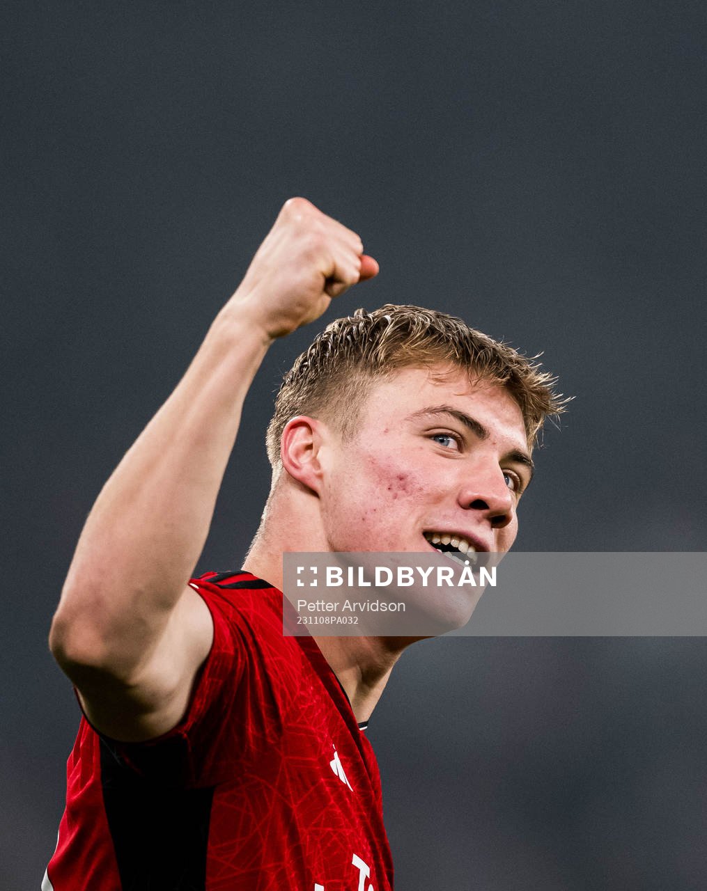 Rasmus Højlund of Manchester United celebrates