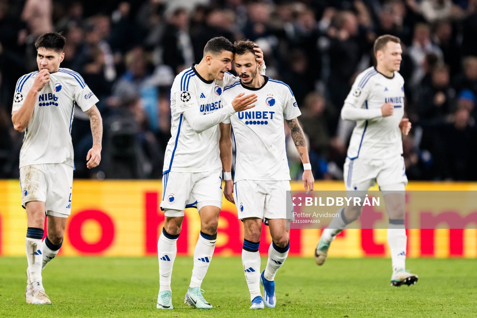 Mohamed Elyounoussi and Diogo Goncalves of FC Copenhagen