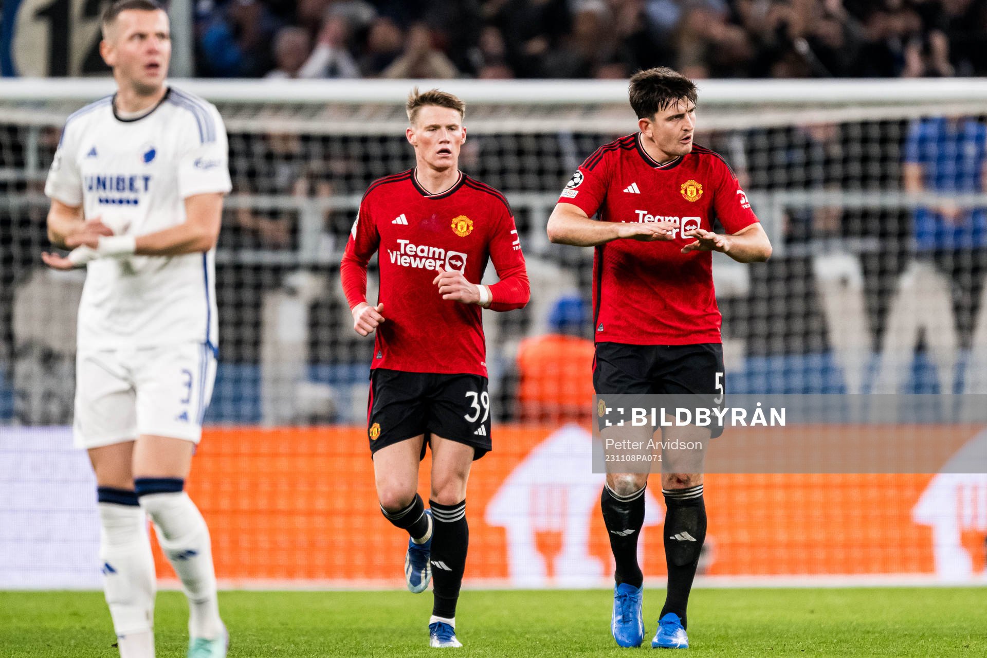 Scott McTominay and Harry Maguire of Manchester United
