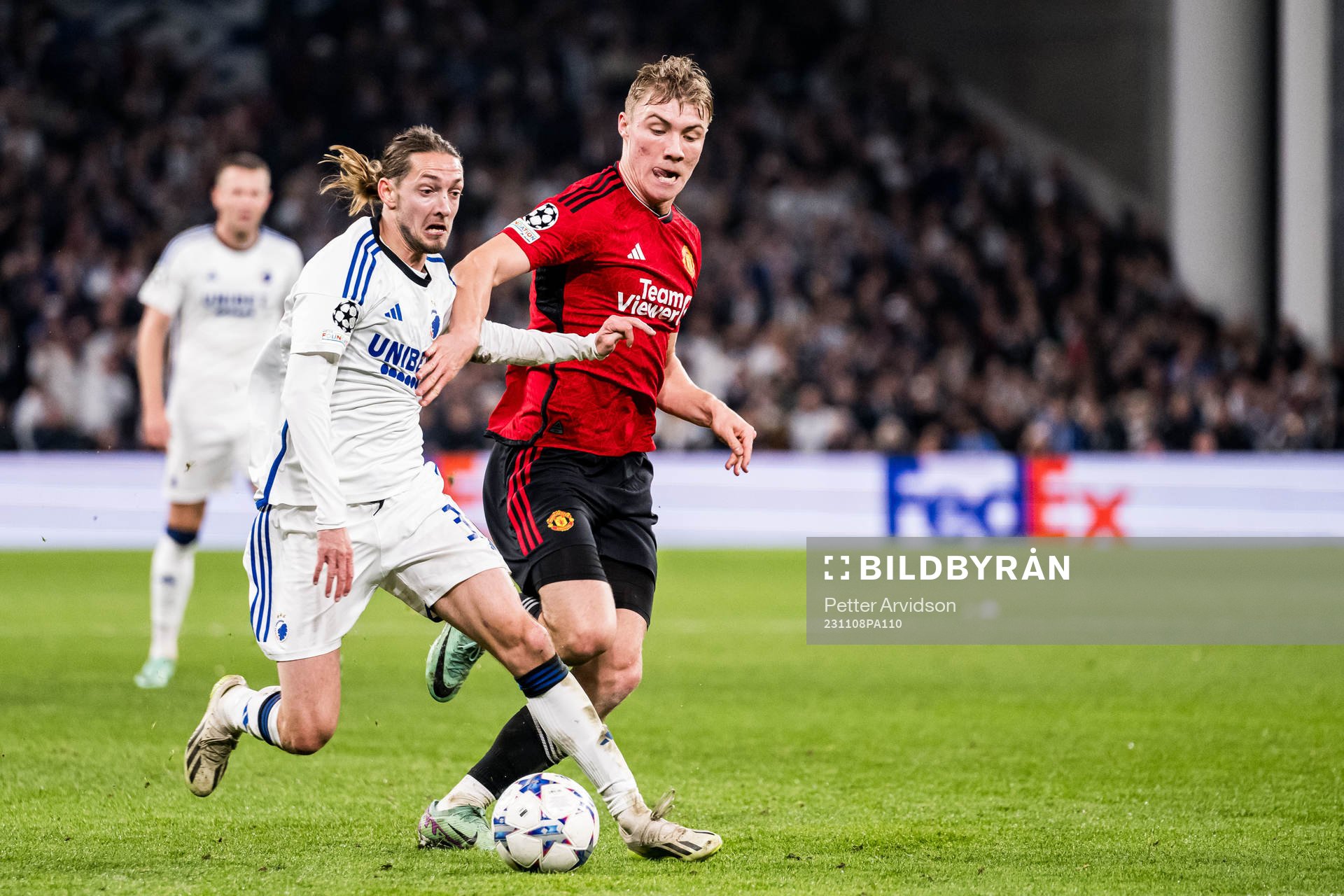 Rasmus Falk of FC Copenhagen and Rasmus Højlund of