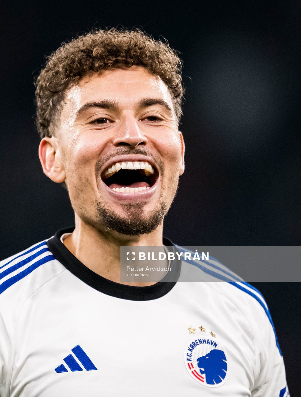 Jordan Larsson of FC Copenhagen celebrates