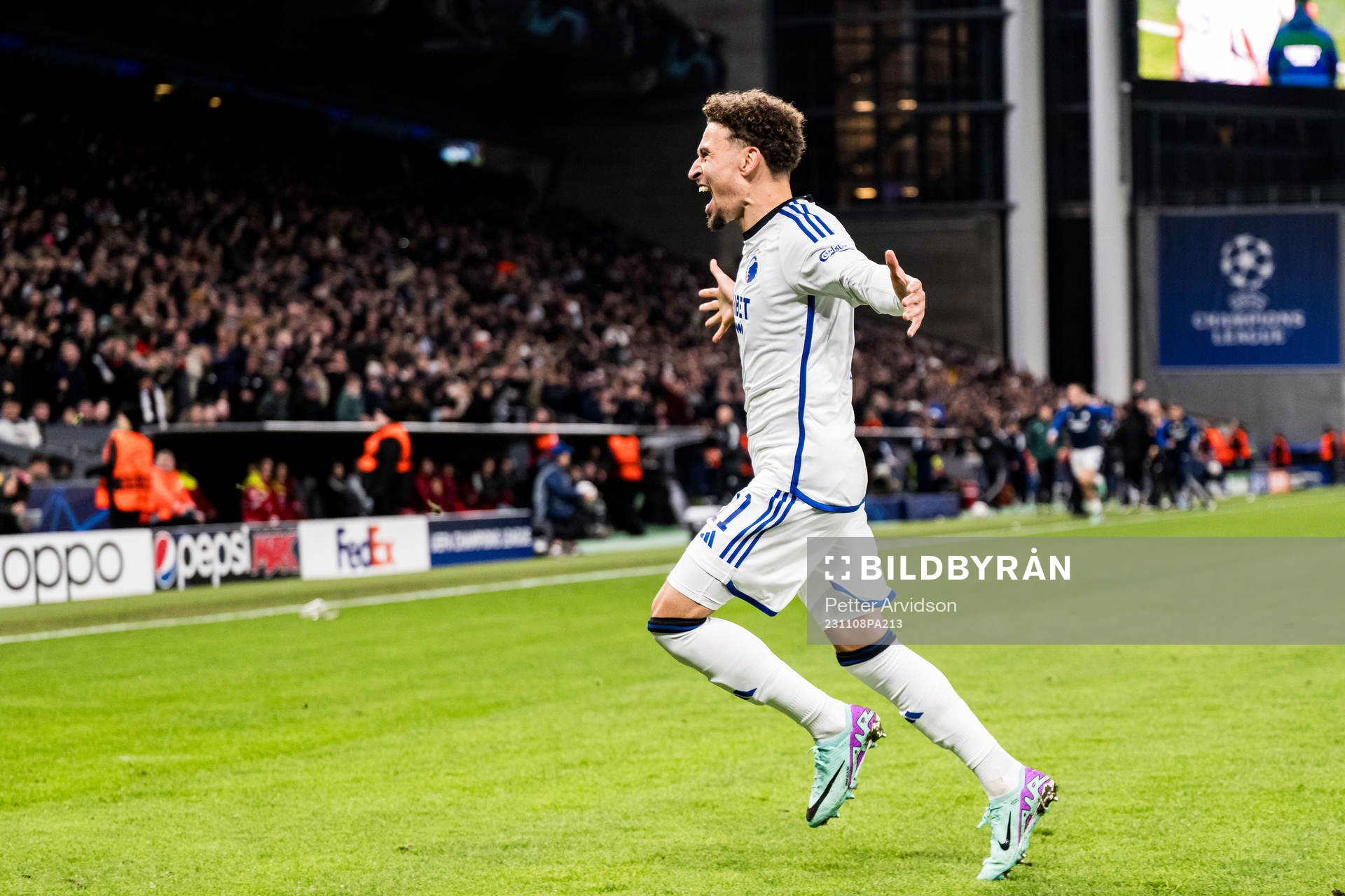 Jordan Larsson of FC Copenhagen celebrates