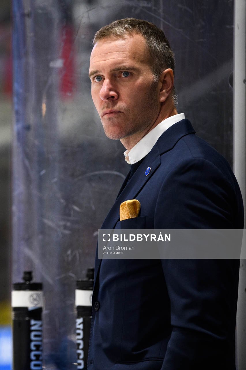 Goaltender coach Ola Kahem of Sweden