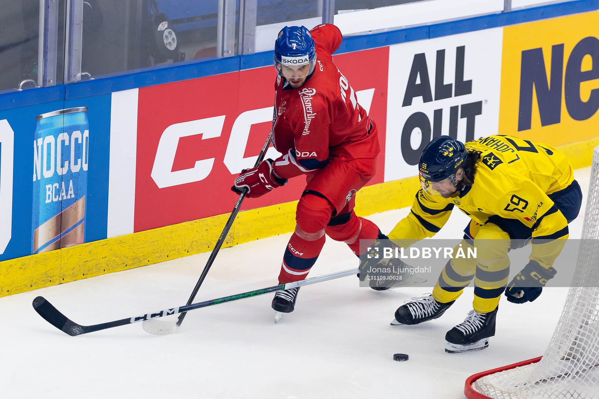 Tomas Dvorak of Czech Republic and Linus Johansson of Sweden
