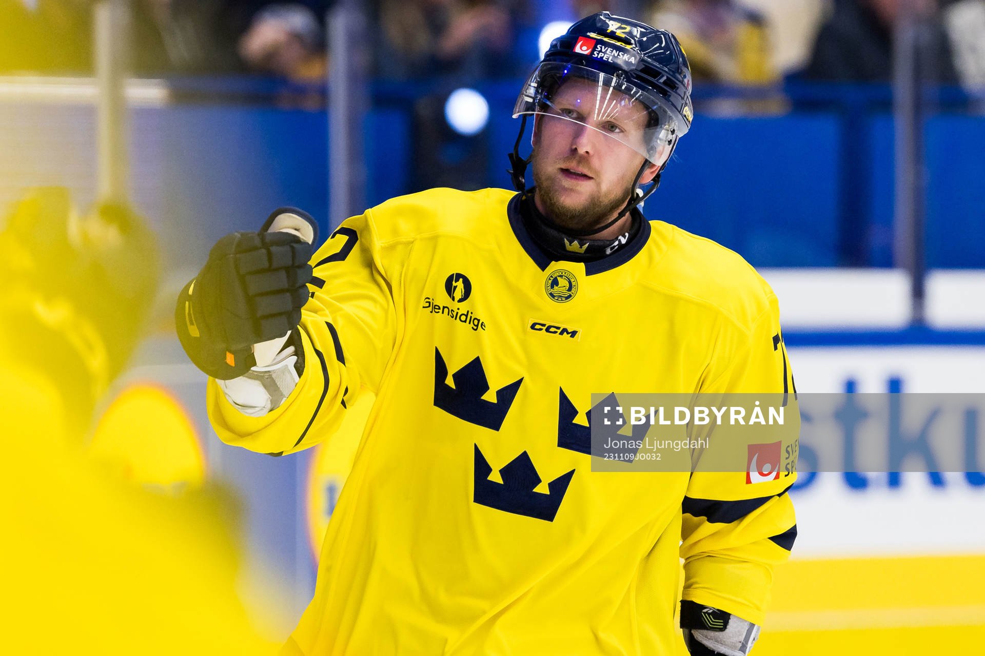 Tim Heed of Sweden celebrates