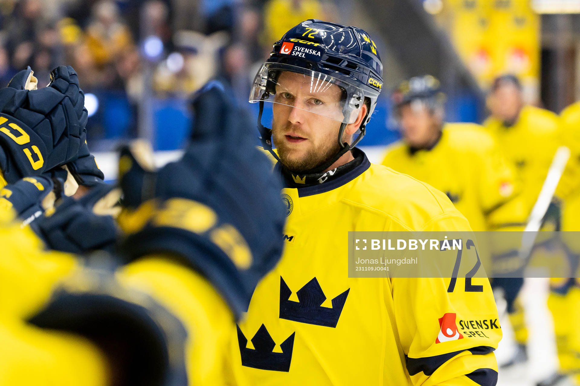 Tim Heed of Sweden celebrates