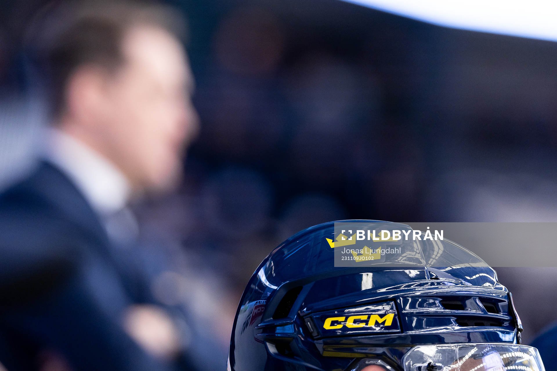 Helmet of Swedish player
