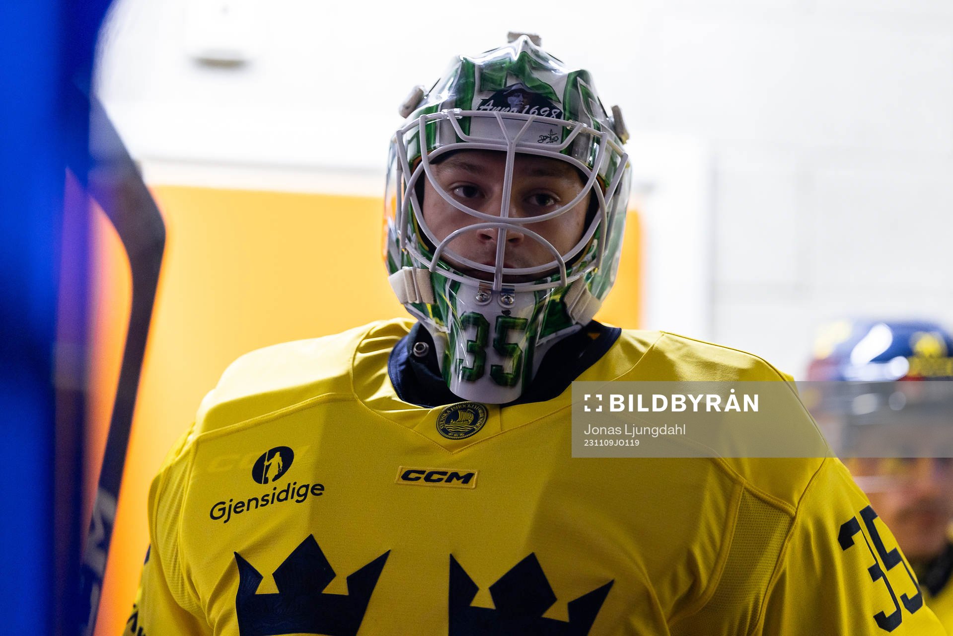 goalkeeper Carl Lindbom of Sweden