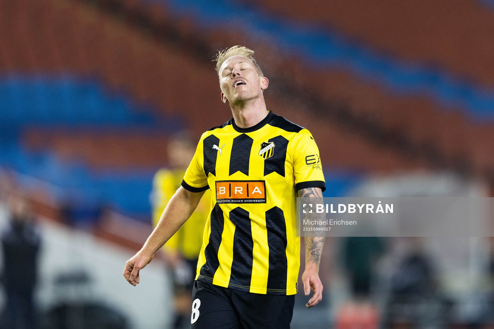 Mikkel Rygaard Jensen of BK Häcken looks dejected
