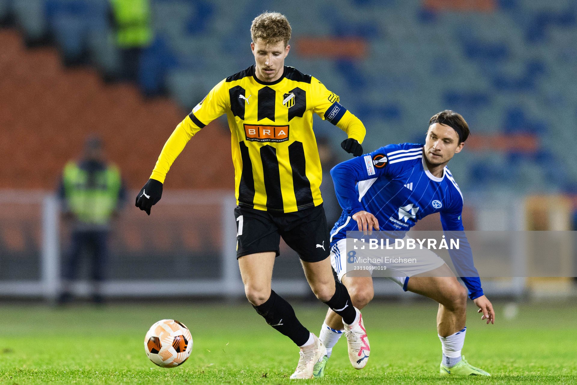 Samuel Gustafson of BK Häcken and Fredrik Gulbrandsen of
