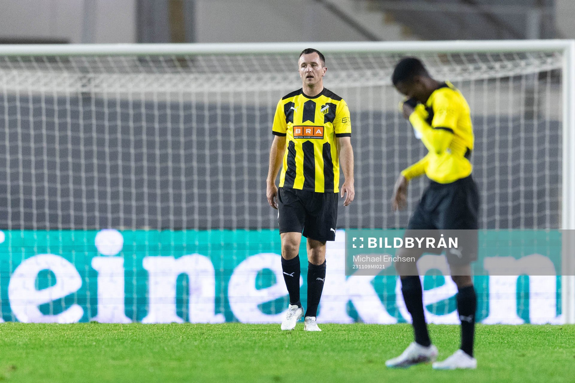 Even Hovland of BK Häcken looks dejected