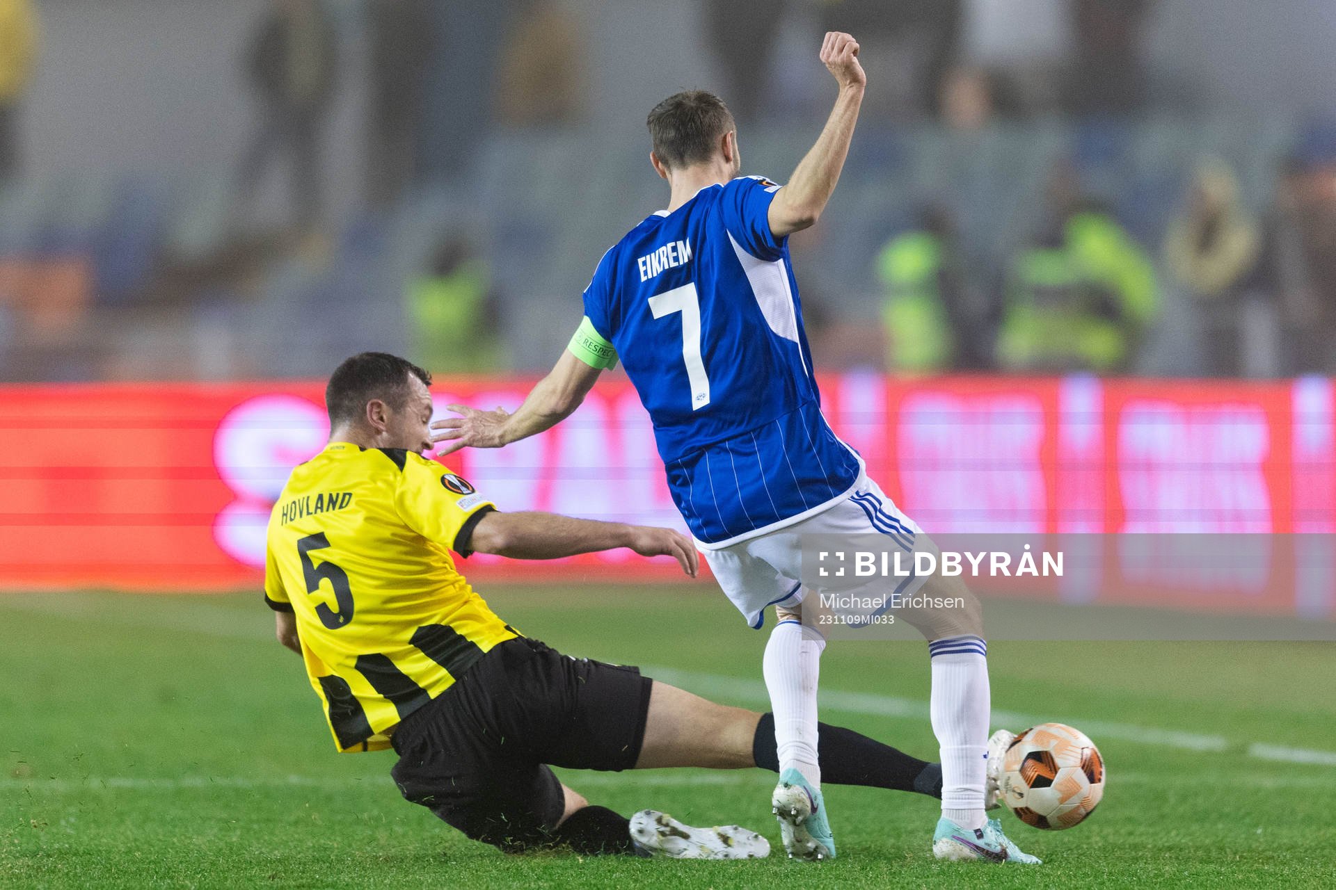 Even Hovland of BK Häcken and Magnus Wolff Eikrem of Molde