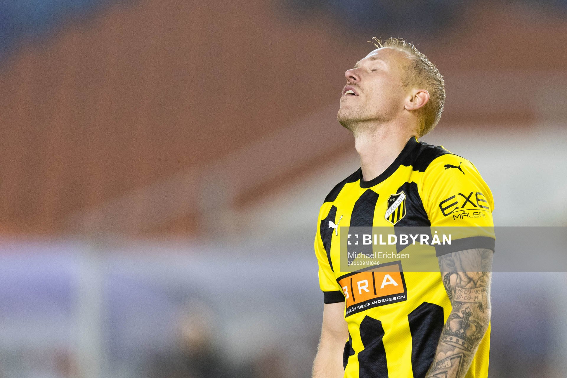 Mikkel Rygaard Jensen of BK Häcken looks dejected