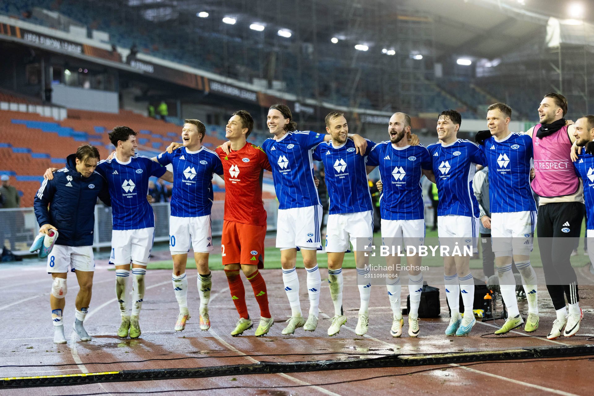 Players of Molde celebrate