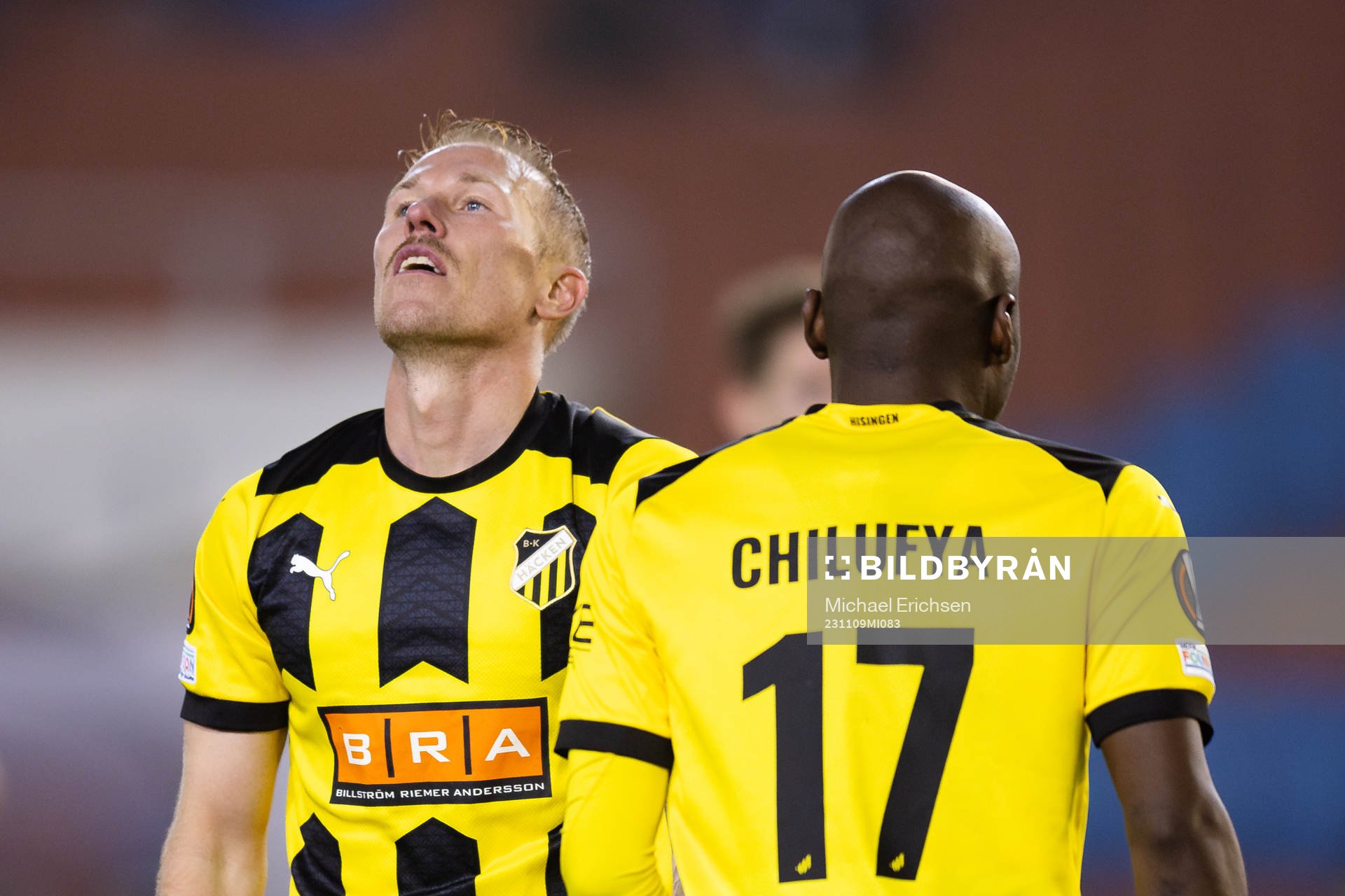 Mikkel Rygaard Jensen of BK Häcken looks dejected
