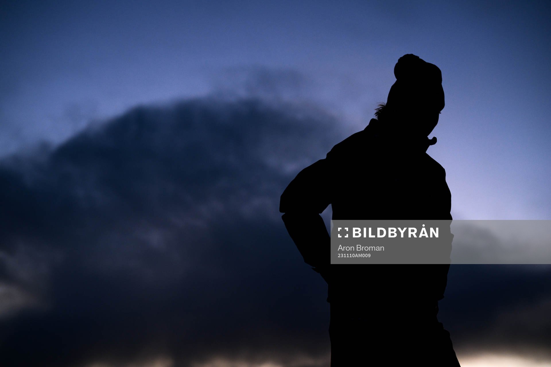 Silhouette of goaltender Ida Boman of Sweden