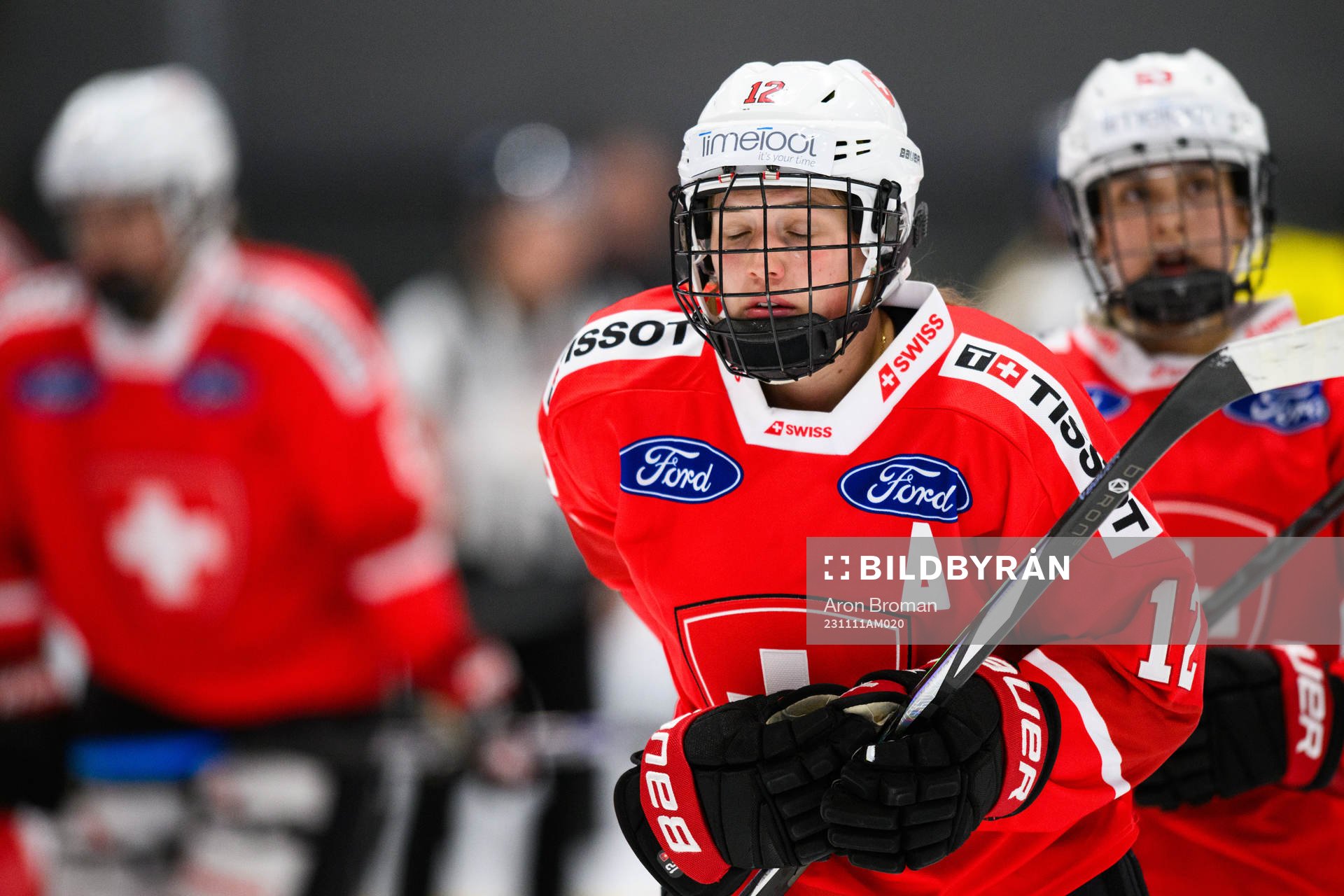 Lisa Ruedi of Switzerland looks dejected