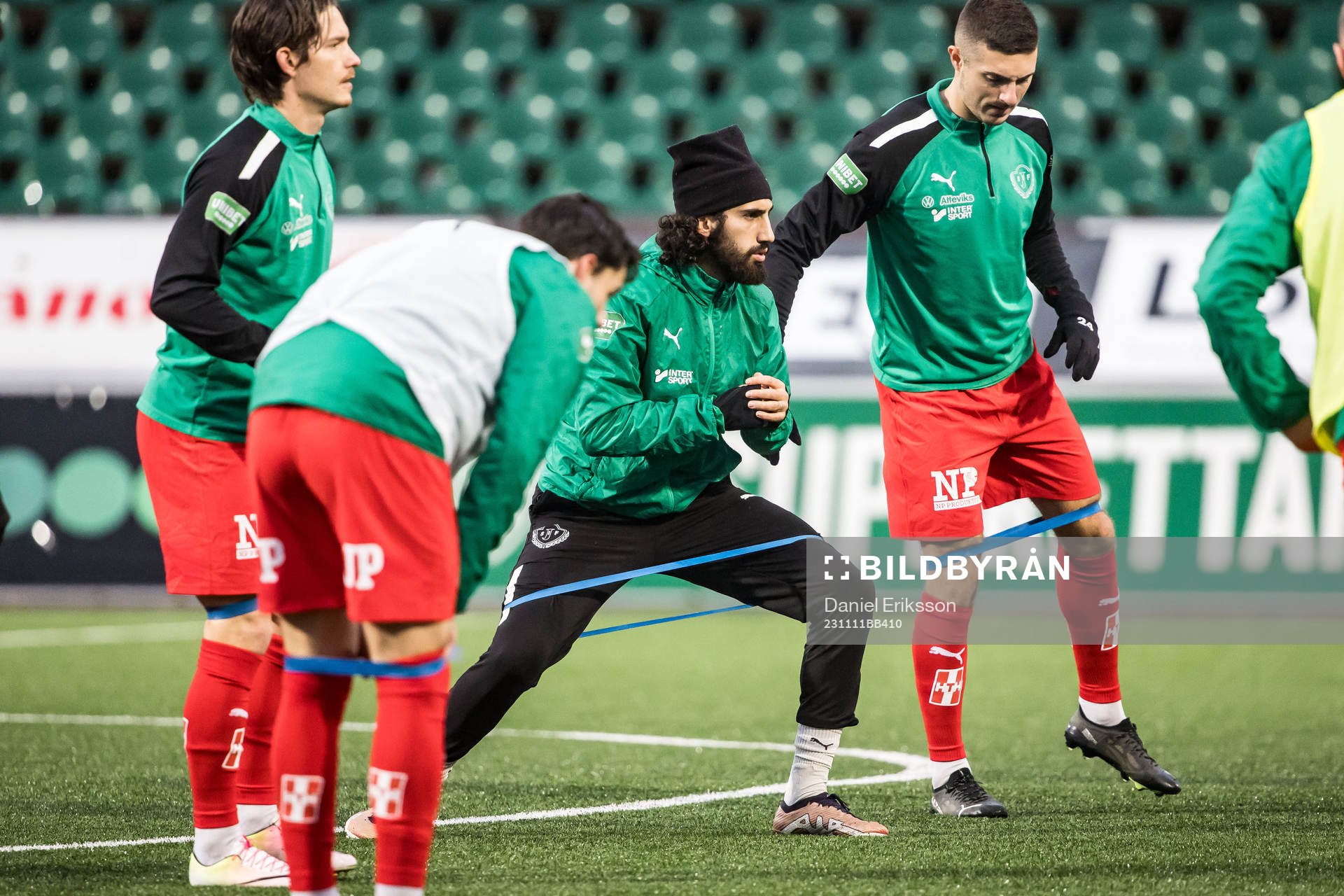 Jönköpings Södras inför fotbollsmatchen i Superettan mellan Brage och Jönköpings Södra den 11 november 2023 i Borlänge. 