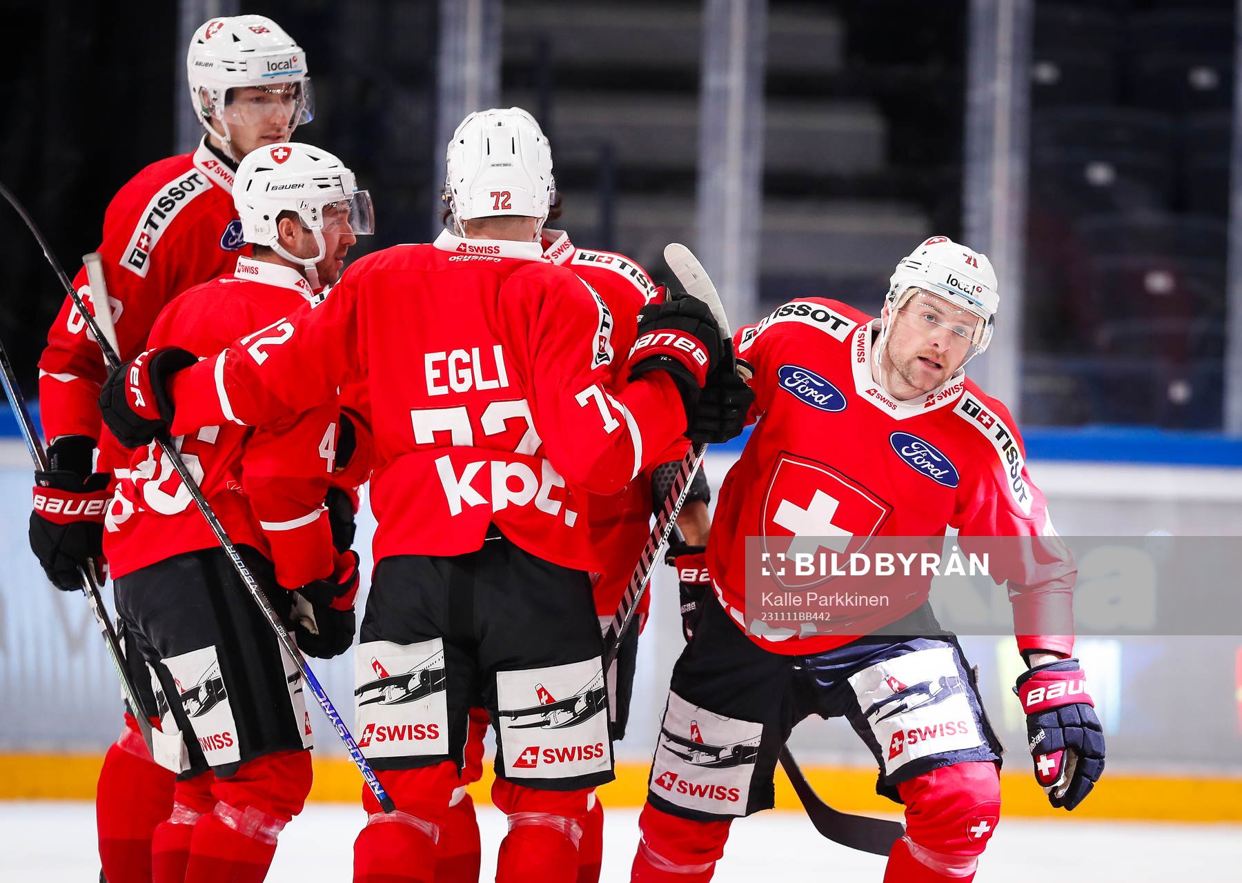 Tanner Richard of Switzerland celebrates