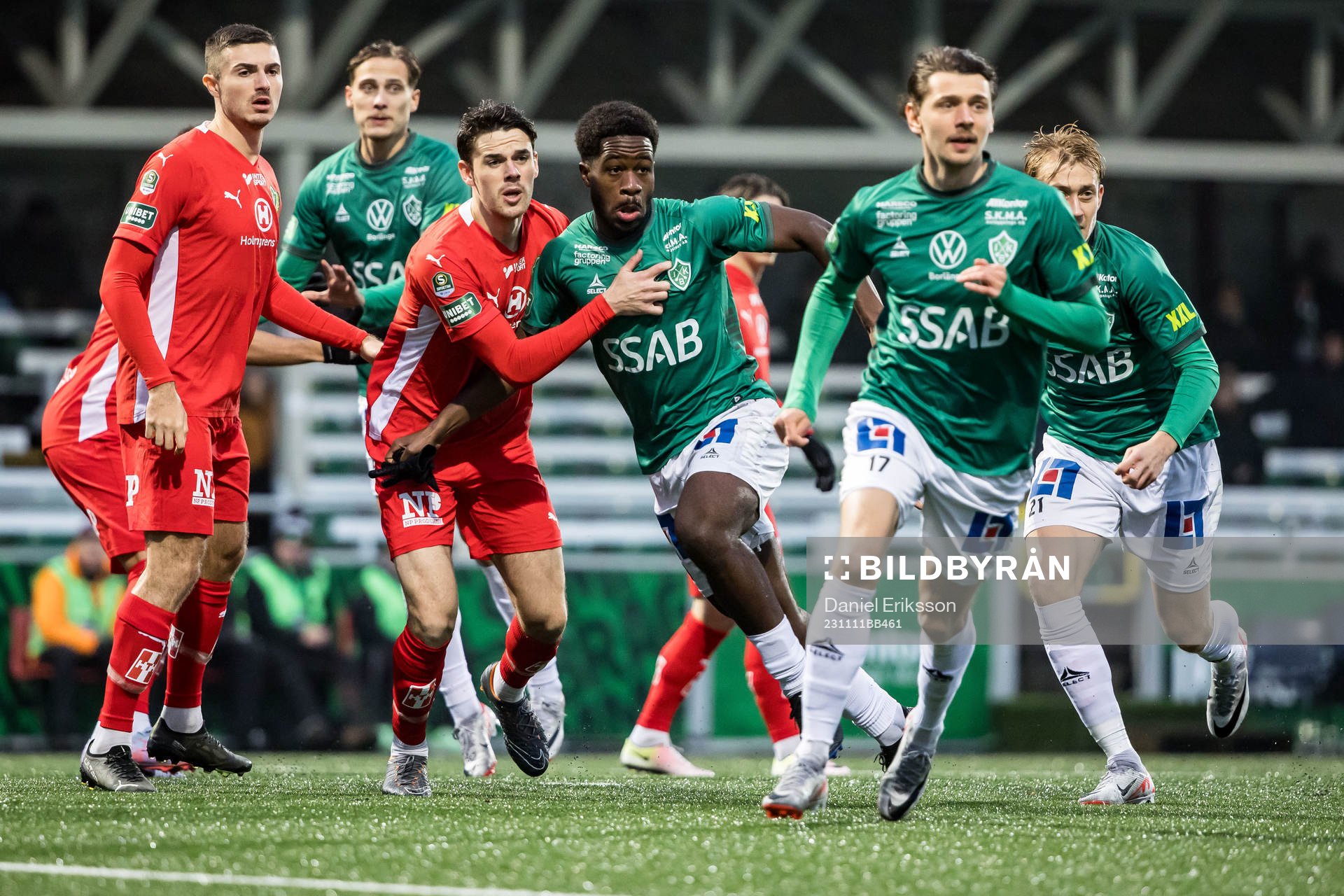 Jönköpings Södras Samuel Adrian och Brages Kevin Appiah