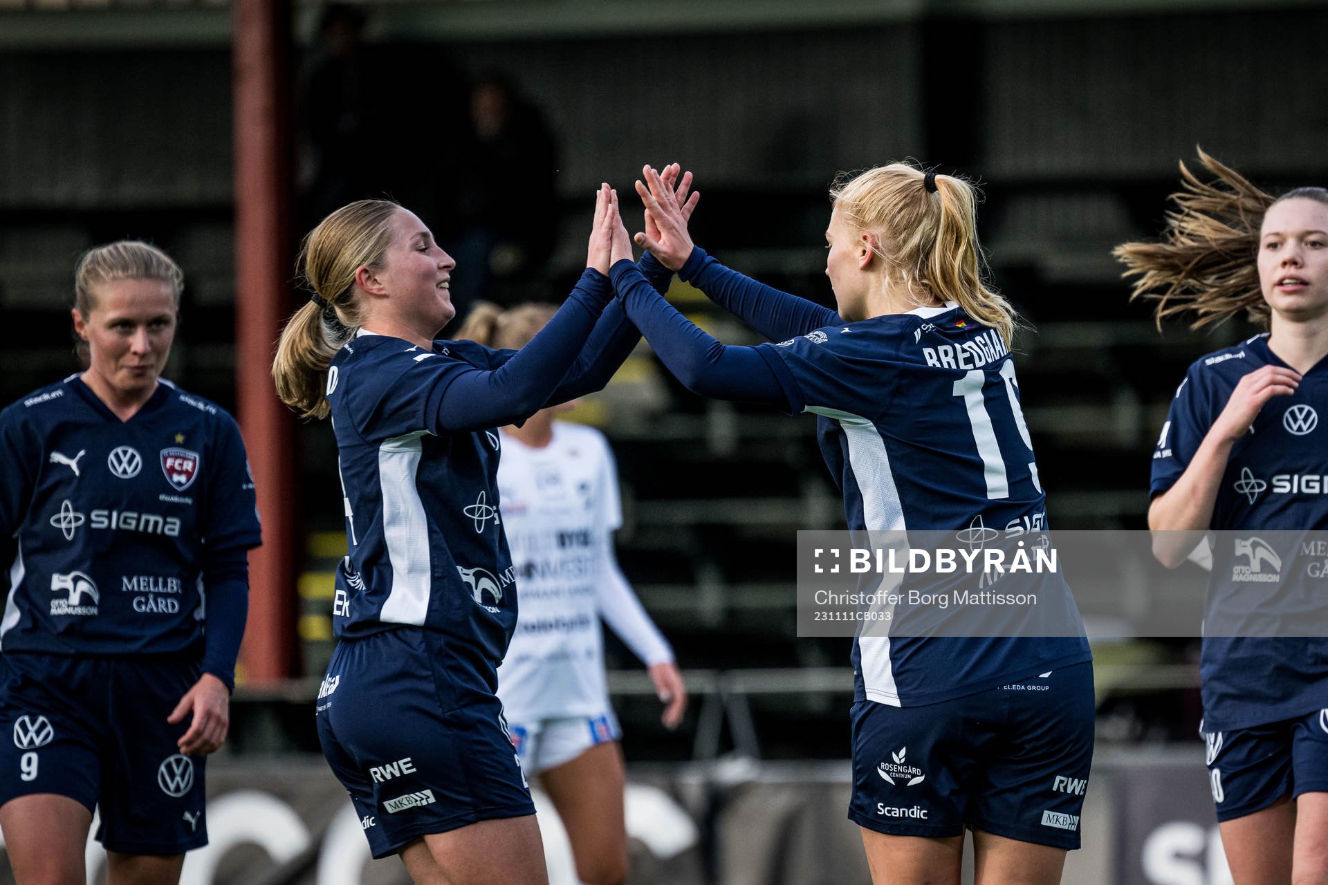 FC Rosengårds Sofie Bruun Bredgaard jublar