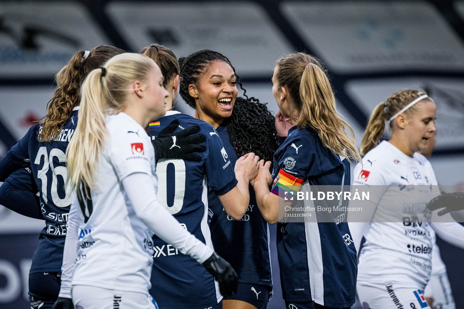 FC Rosengårds Isabella Obaze jublar