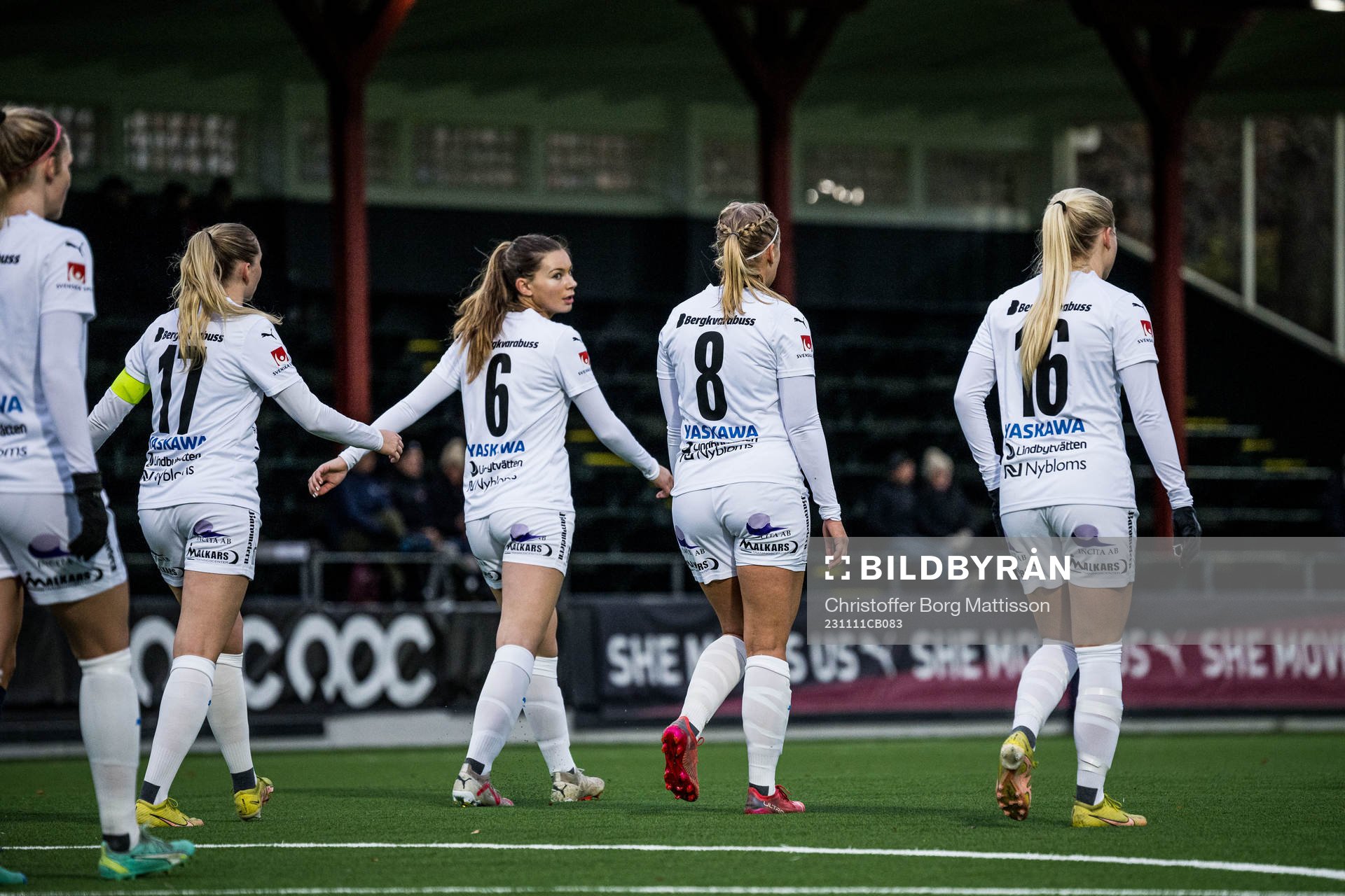 Kalmars Amanda Persson, Paulina Madeling, Fanny Nilsson och